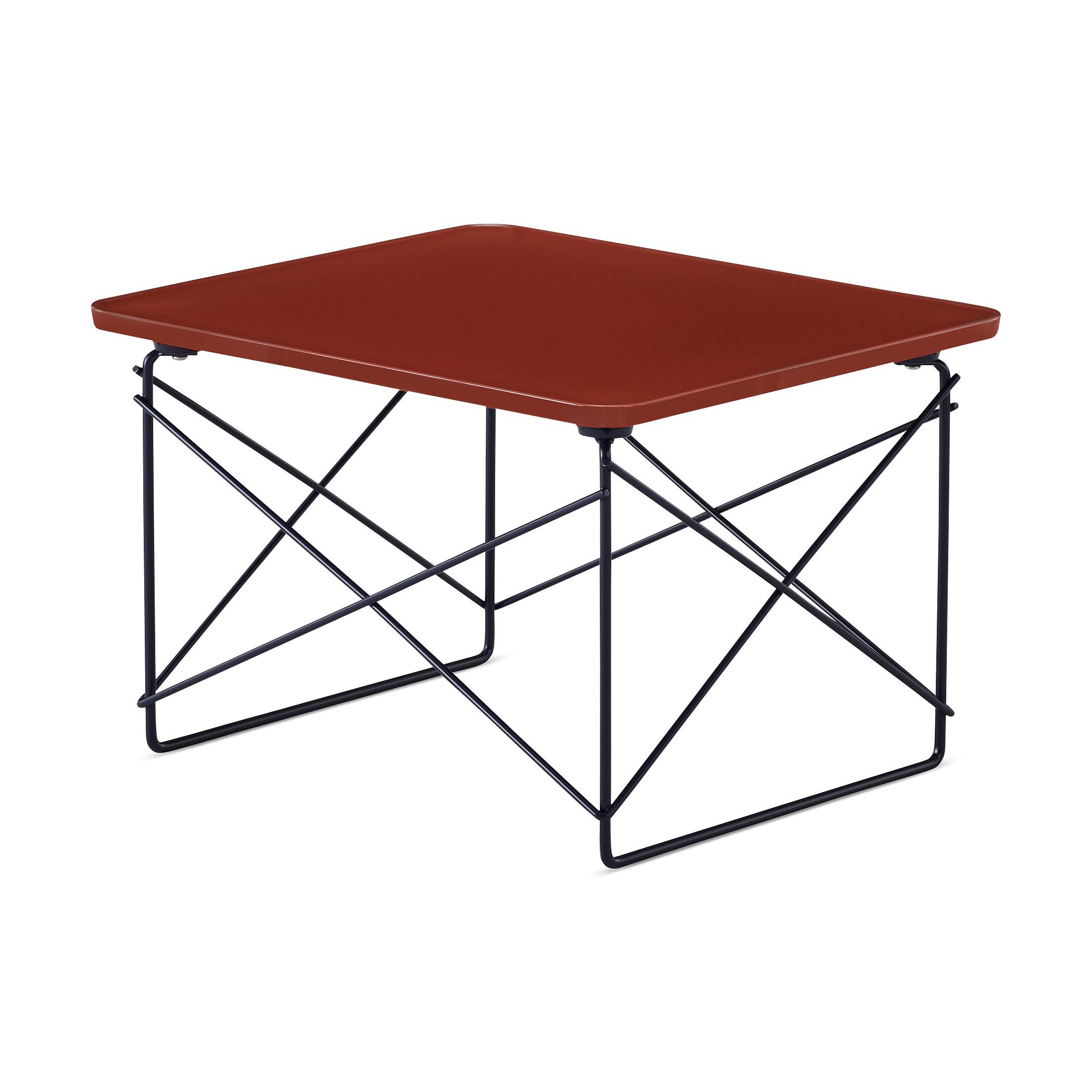 Herman Miller Eames Wire Base Low Table - Mint Green Glass Top