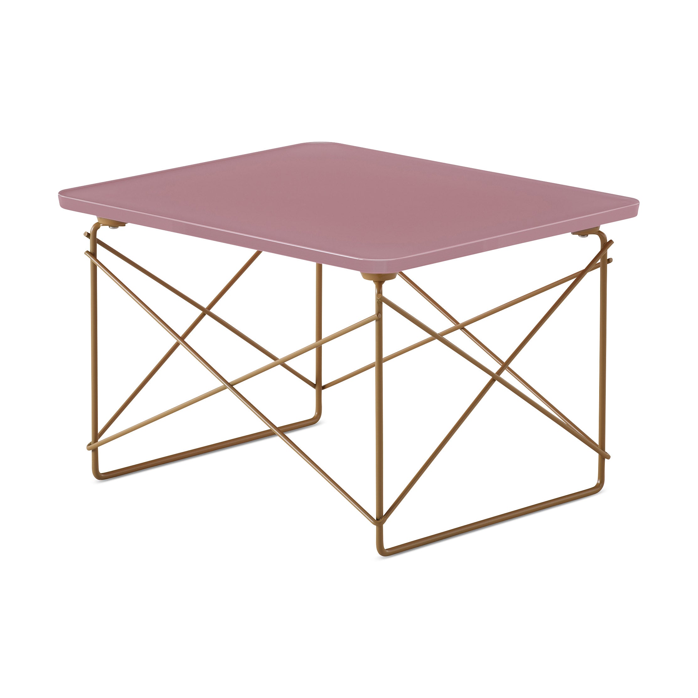 Herman Miller Eames Wire Base Low Table - Mint Green Glass Top