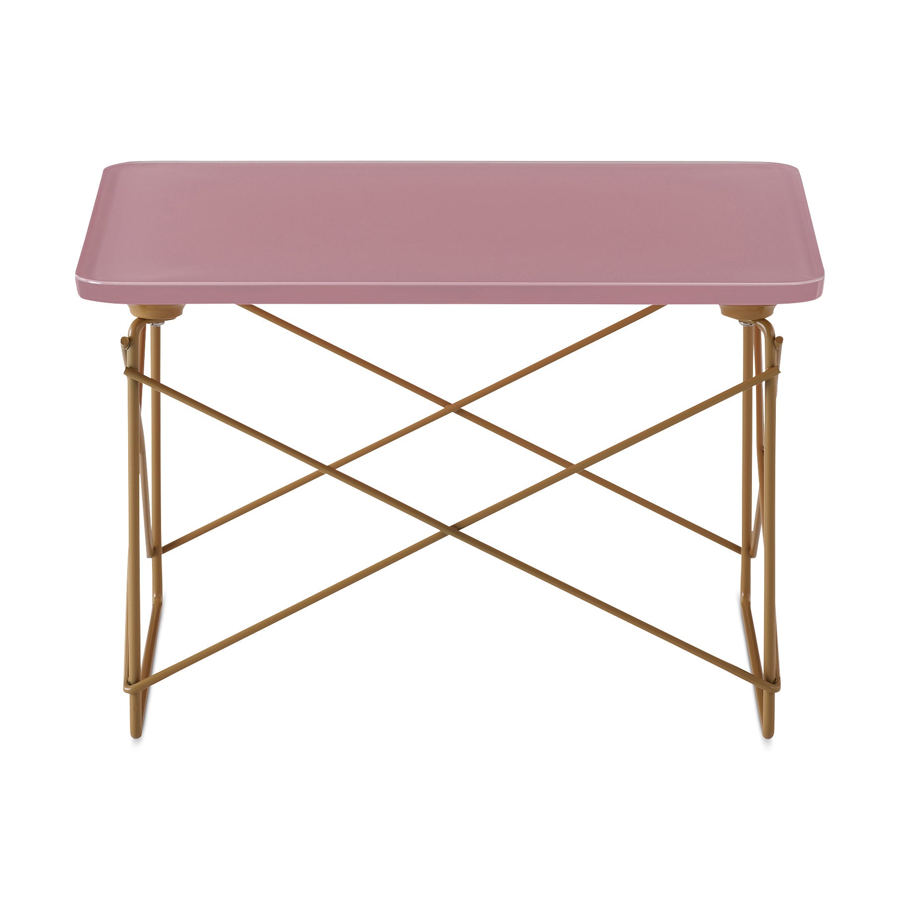Herman Miller Eames Wire Base Low Table - Mint Green Glass Top