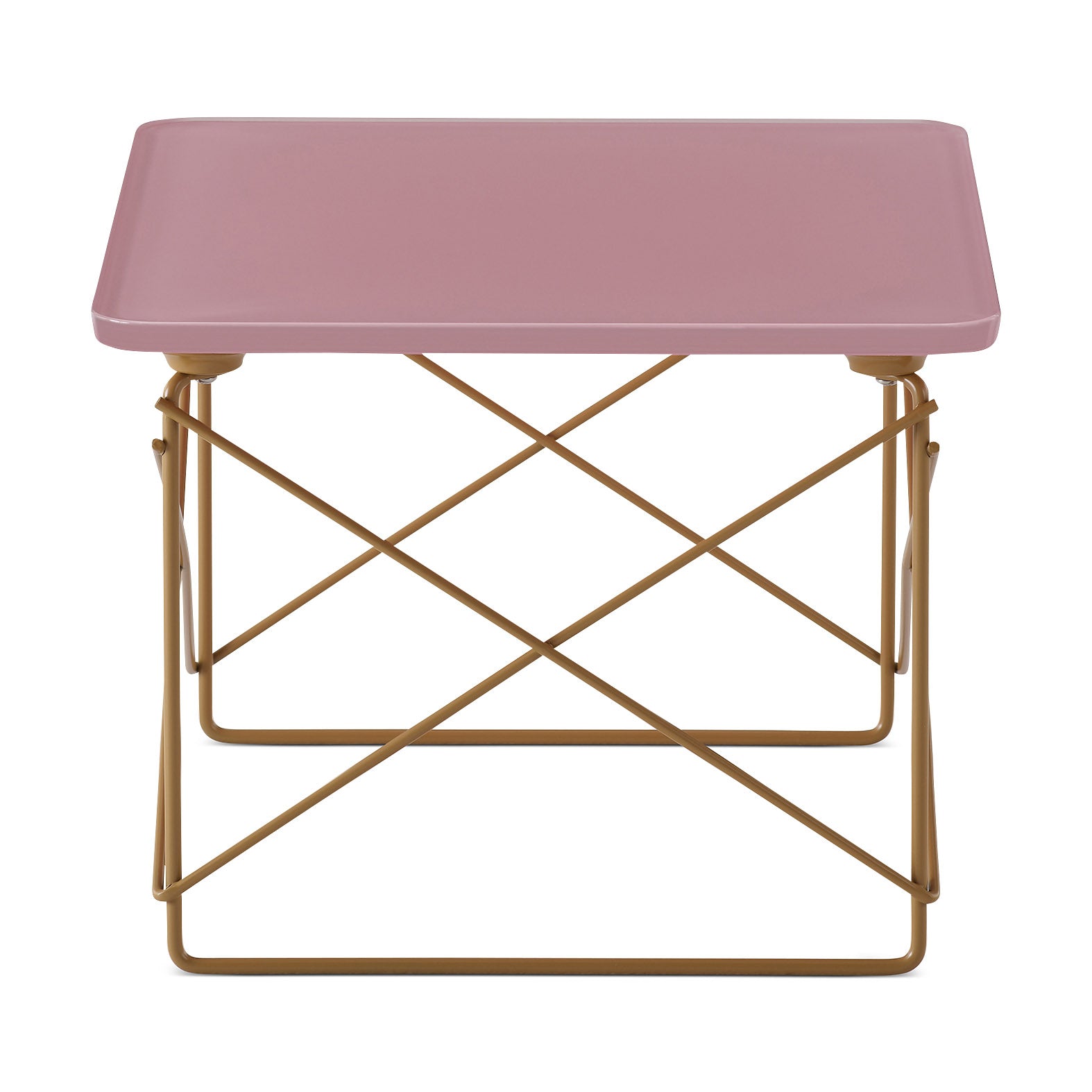 Herman Miller Eames Wire Base Low Table - Mint Green Glass Top