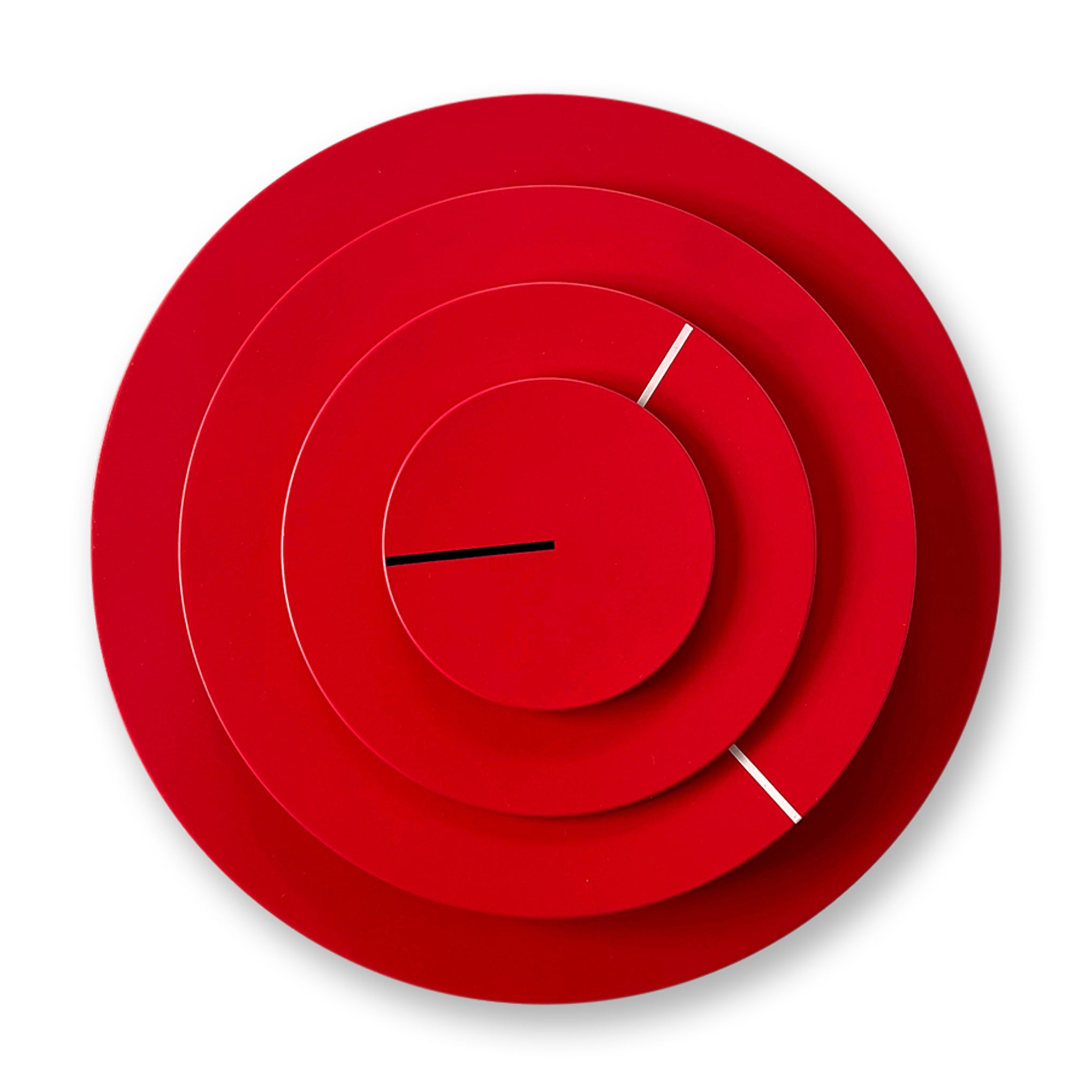 Nicolai Canetti Space Wall Clock - Postmodern Design, Red