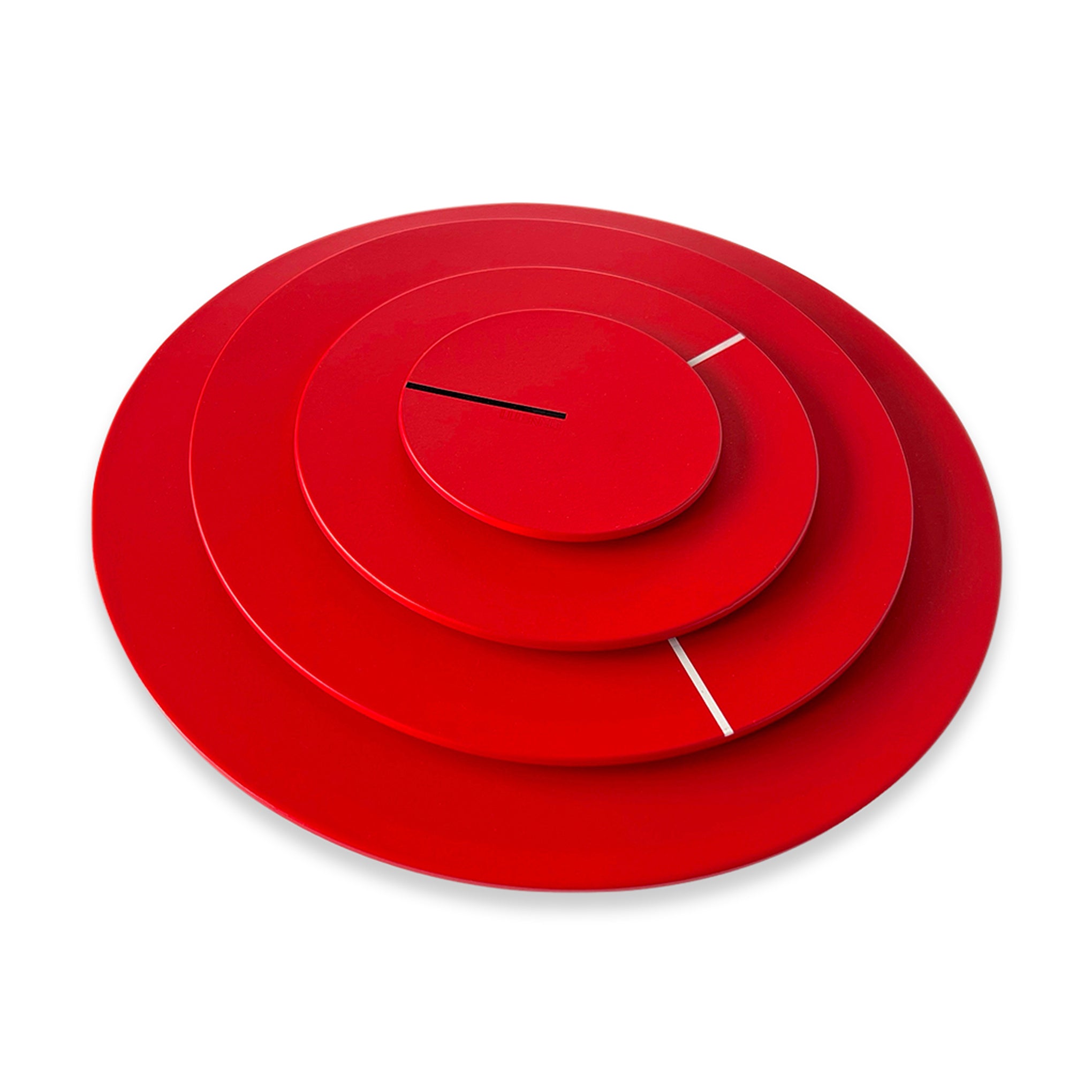 Nicolai Canetti Space Wall Clock - Postmodern Design, Red
