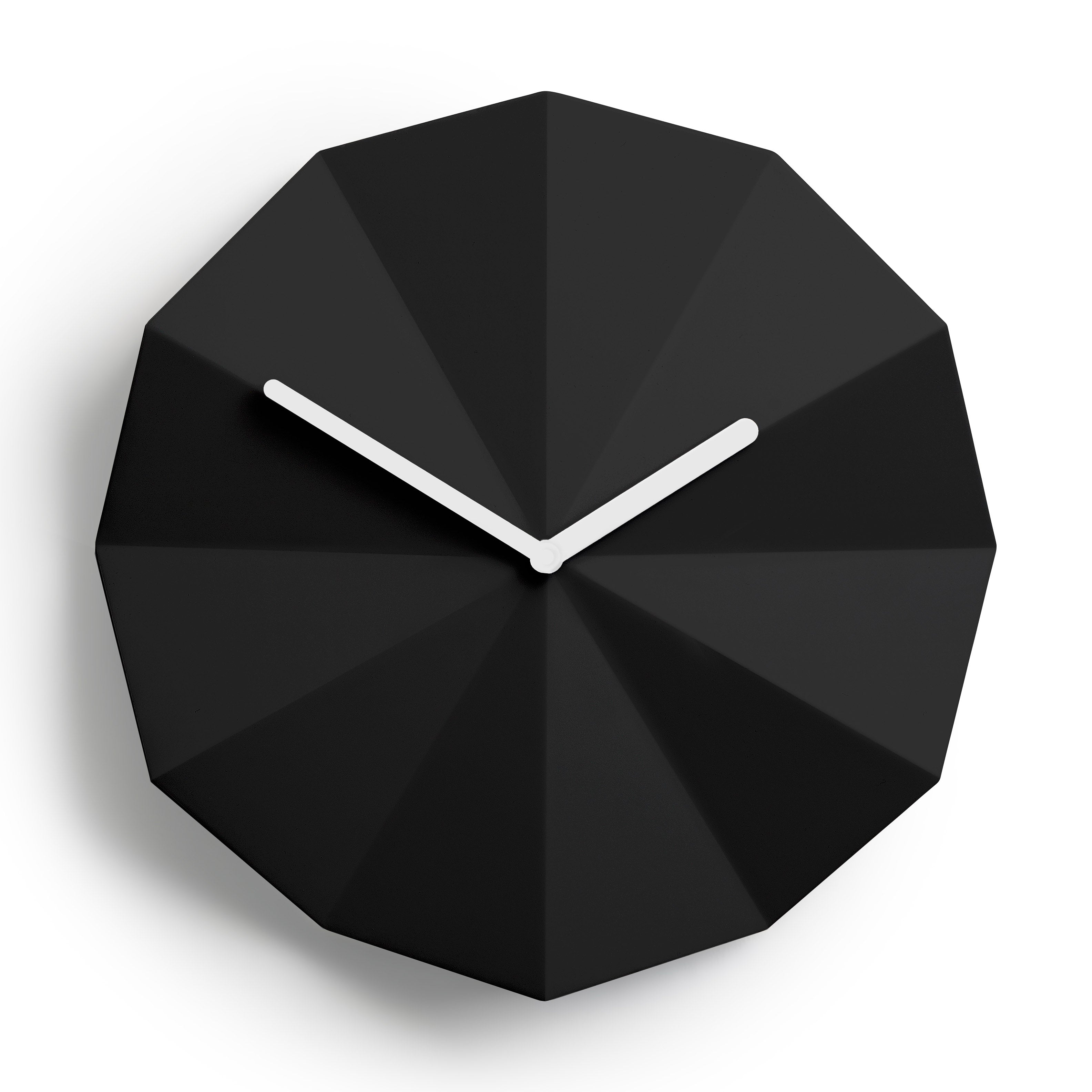 Delta Wall Clock by MoMA - Oak & Black Silent Sundial Design
