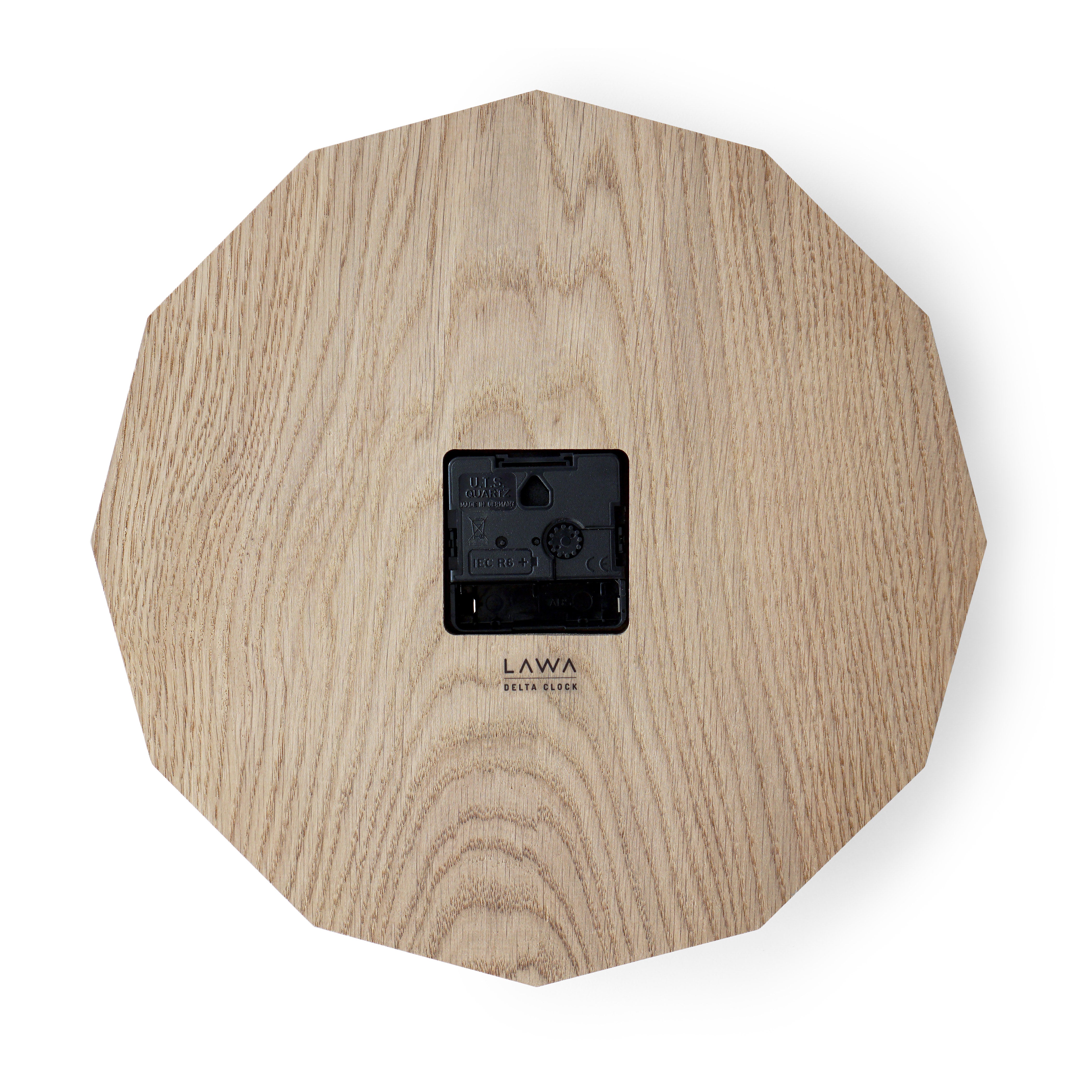 Delta Wall Clock by MoMA - Oak & Black Silent Sundial Design