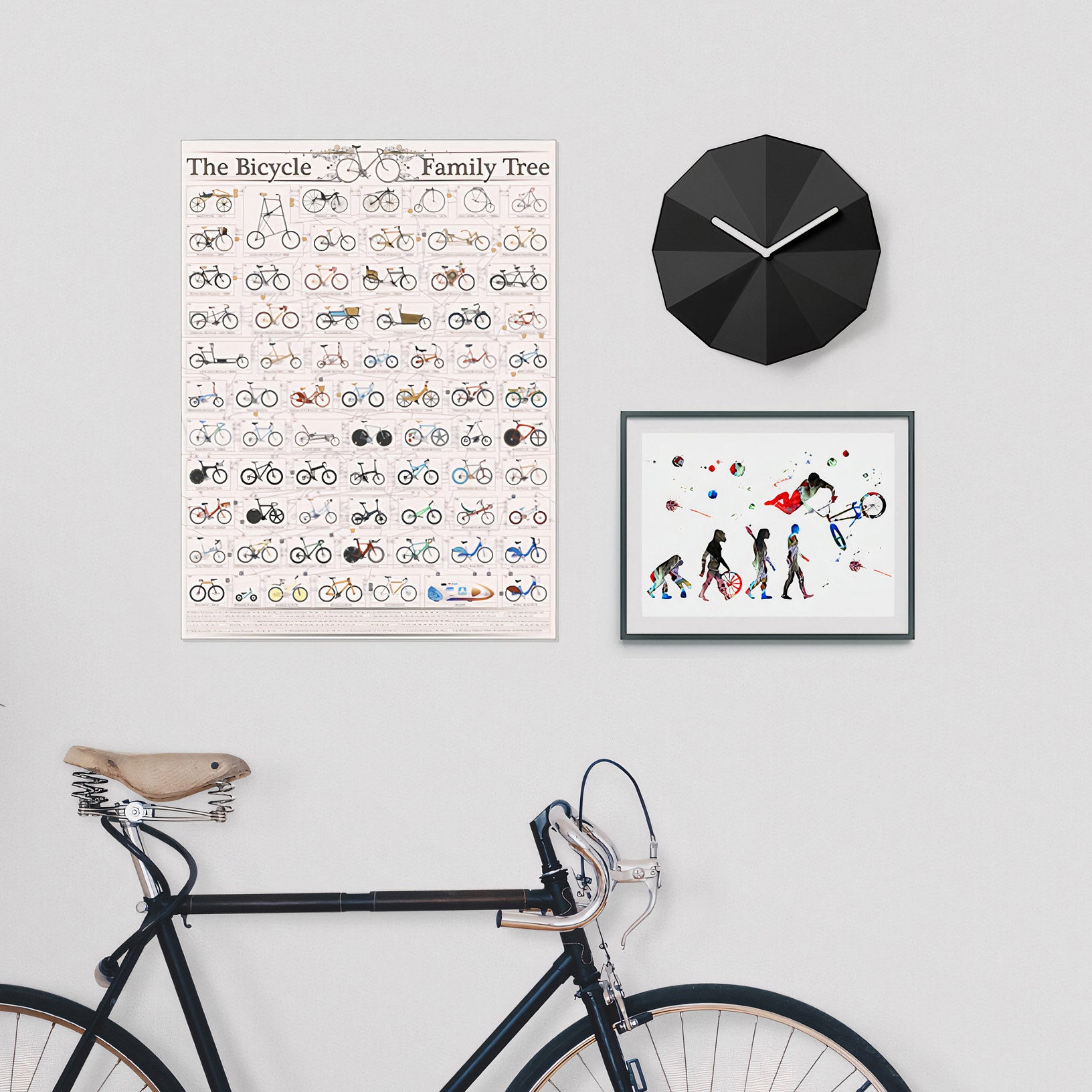 Delta Wall Clock by MoMA - Oak & Black Silent Sundial Design