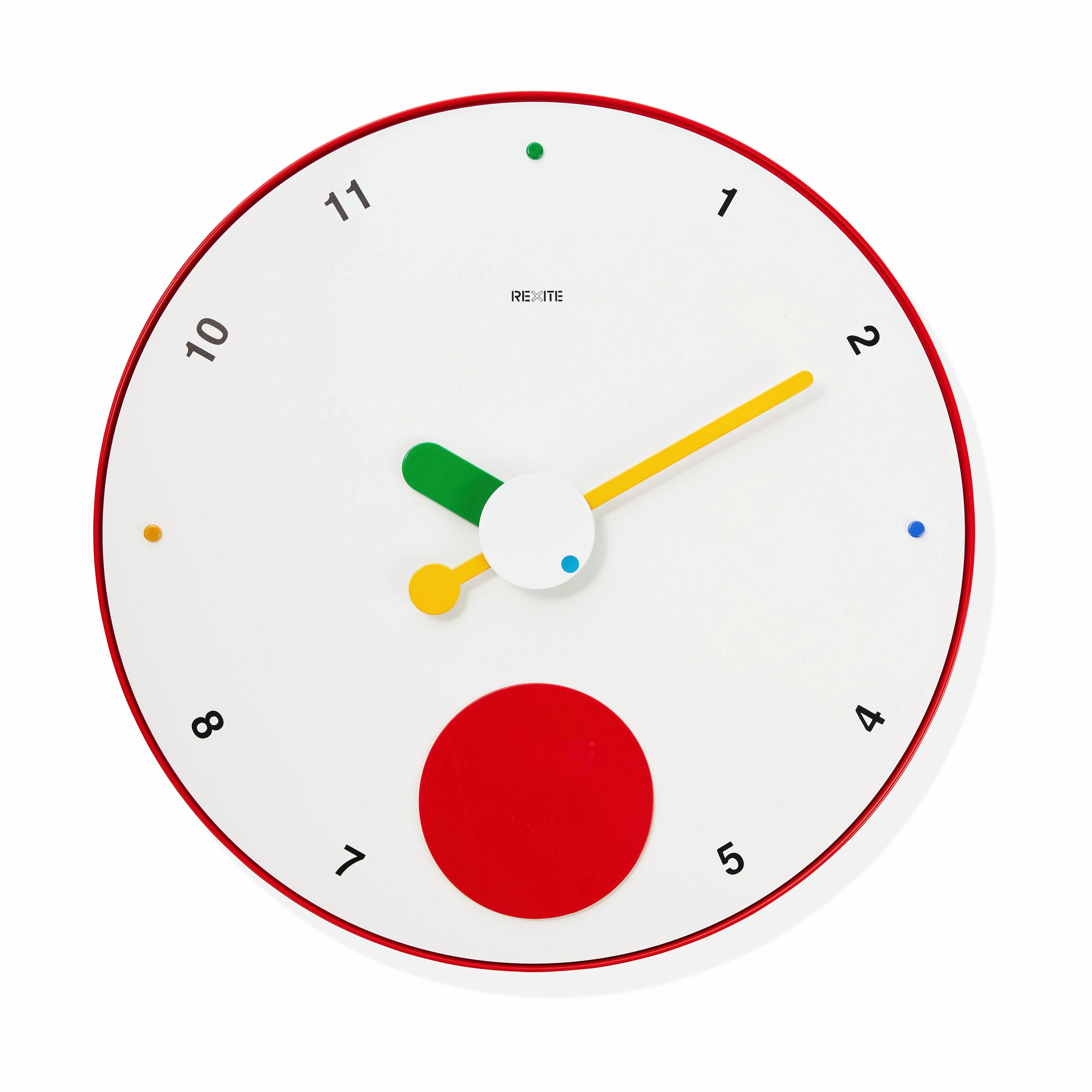 Contrattempo Modern Wall Clock - White Recycled Design with Swing Disc