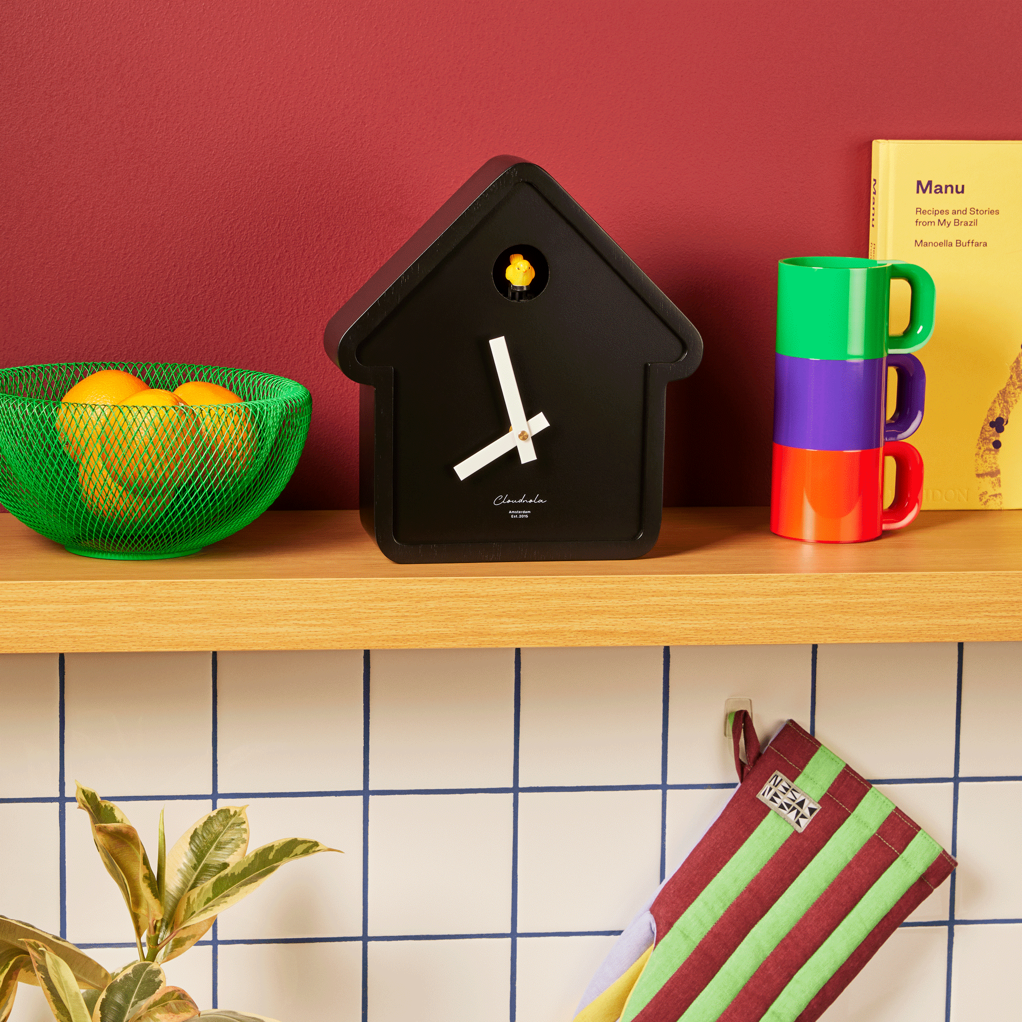 Modern Desktop Cuckoo Clock with Chirping Bird & Quartz Movement