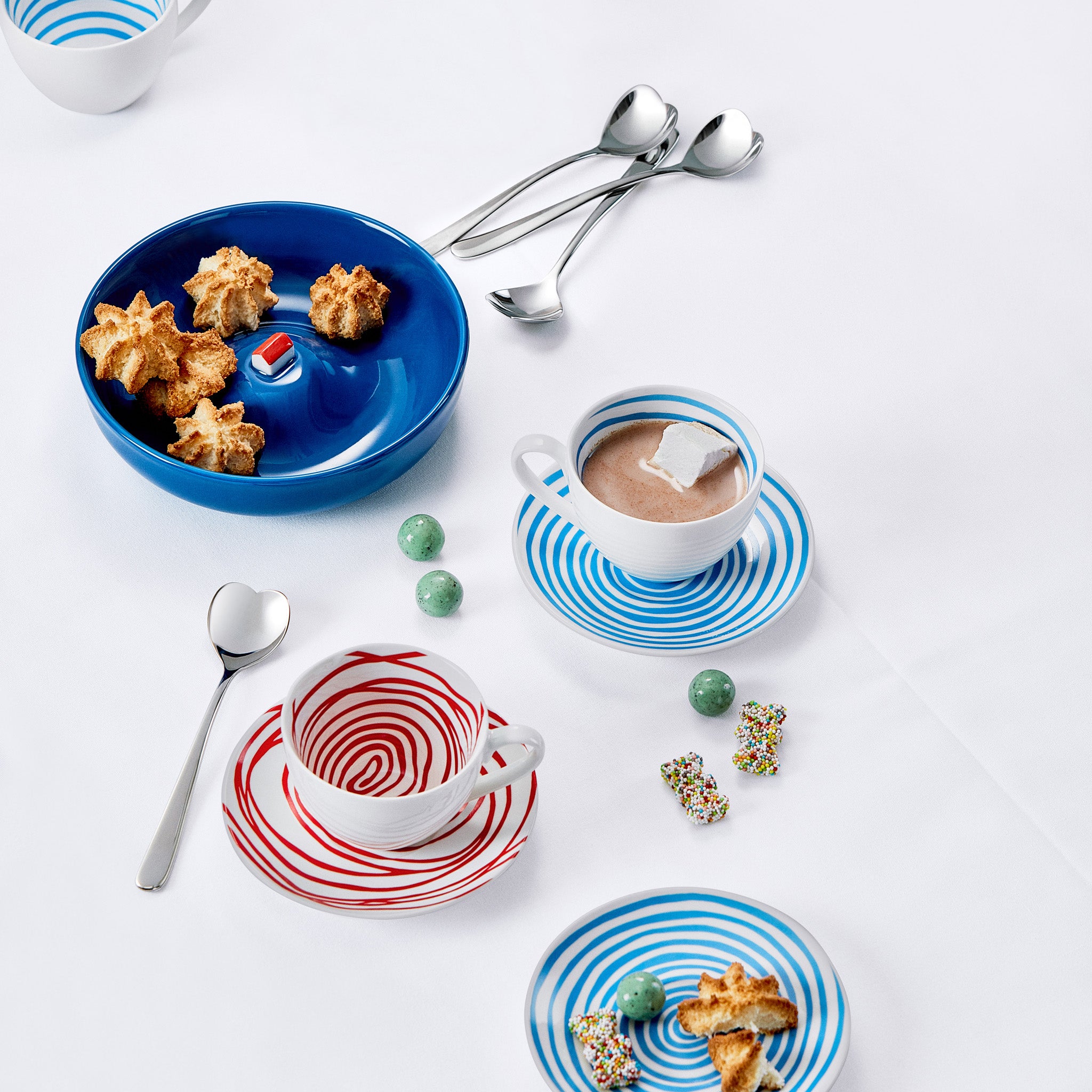Alessi Heart-Shaped Ice Cream Spoons - Set of 4 Stainless Steel
