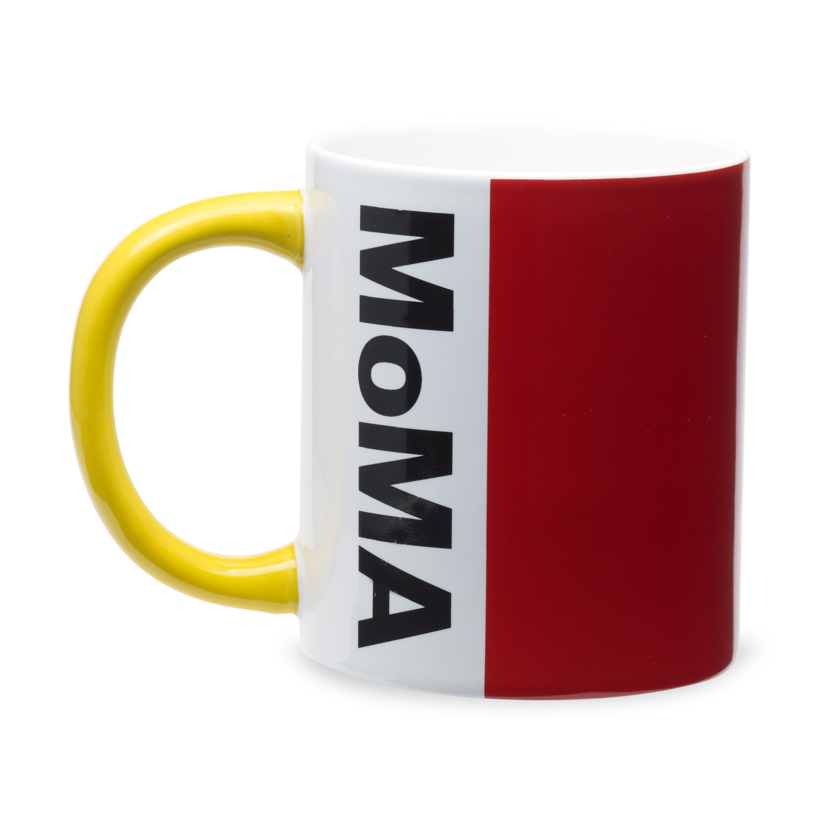MoMA Logo Ceramic Mug - 10oz, Red & Yellow, Dishwasher Safe