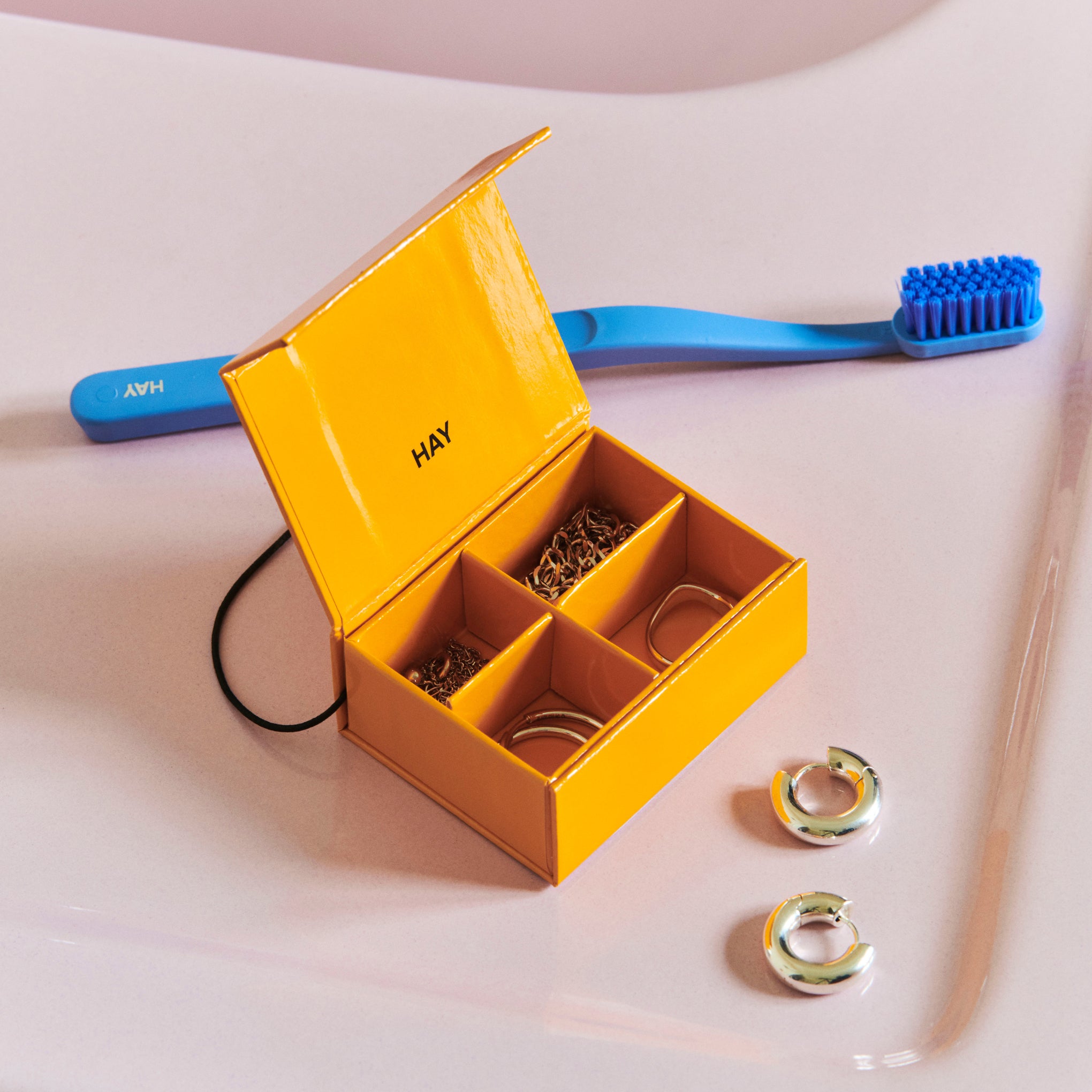 HAY Egg Yolk Jewelry Box - Minimalist Cardboard Storage Organizer