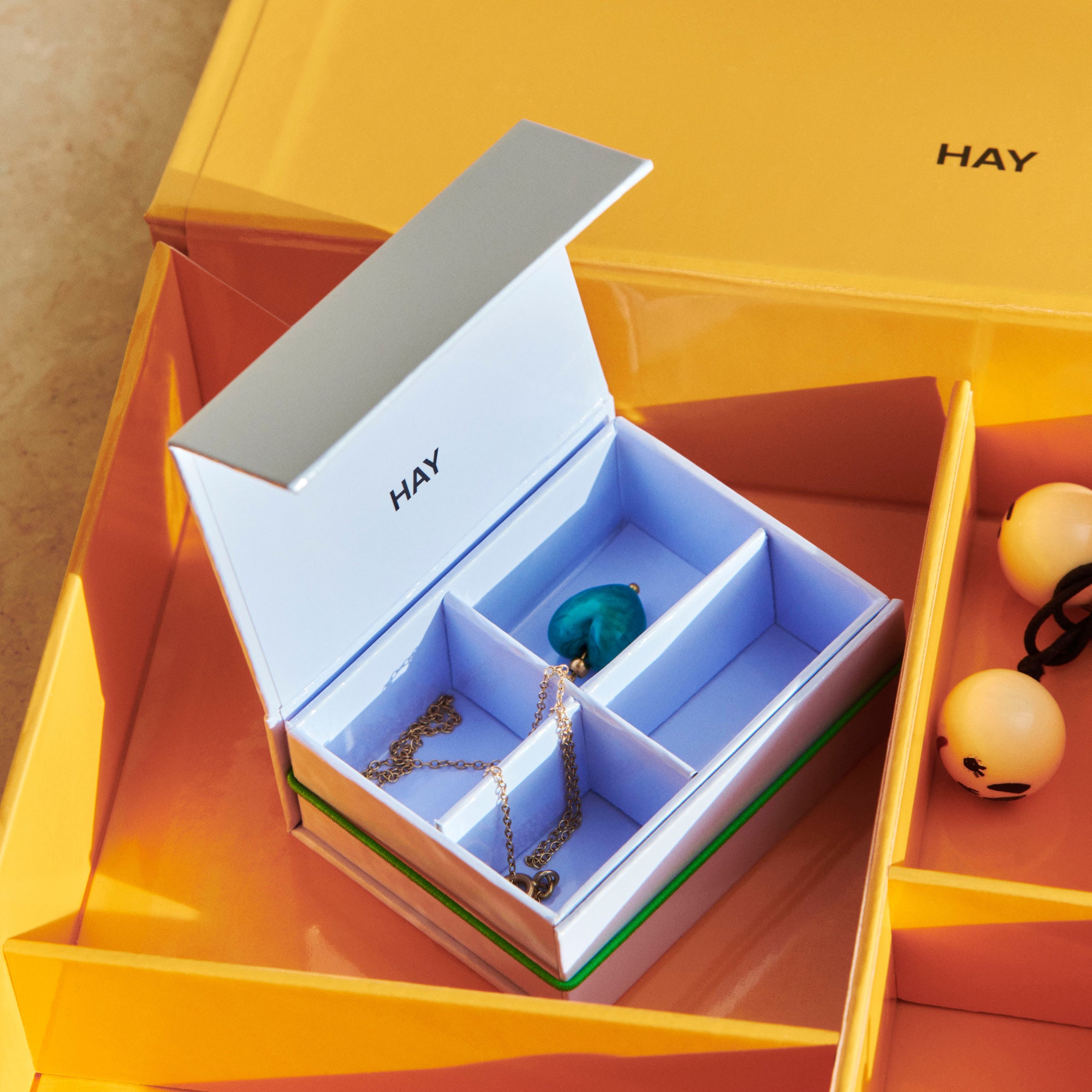 HAY Egg Yolk Jewelry Box - Minimalist Cardboard Storage Organizer