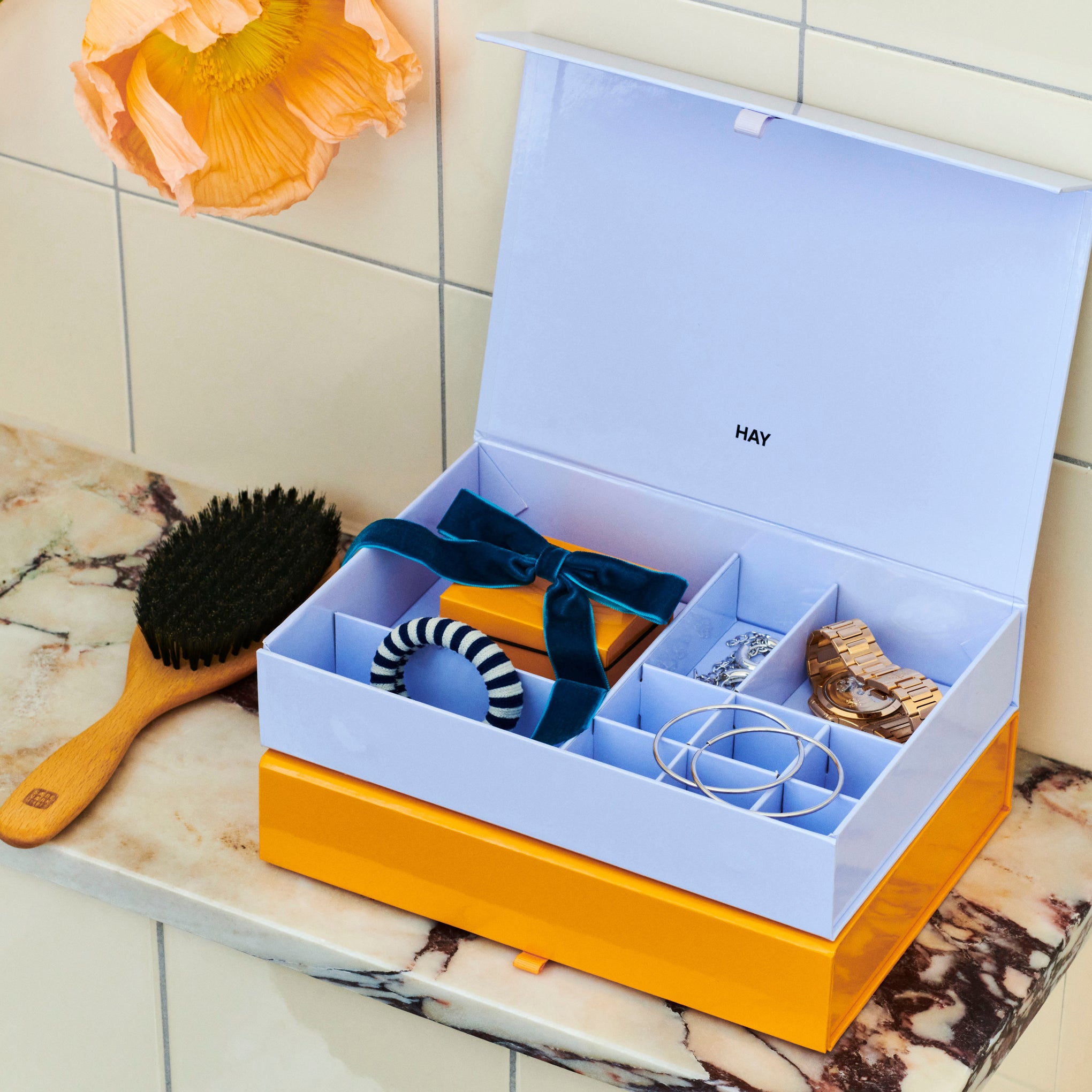 HAY Egg Yolk Jewelry Box - Minimalist Cardboard Storage Organizer