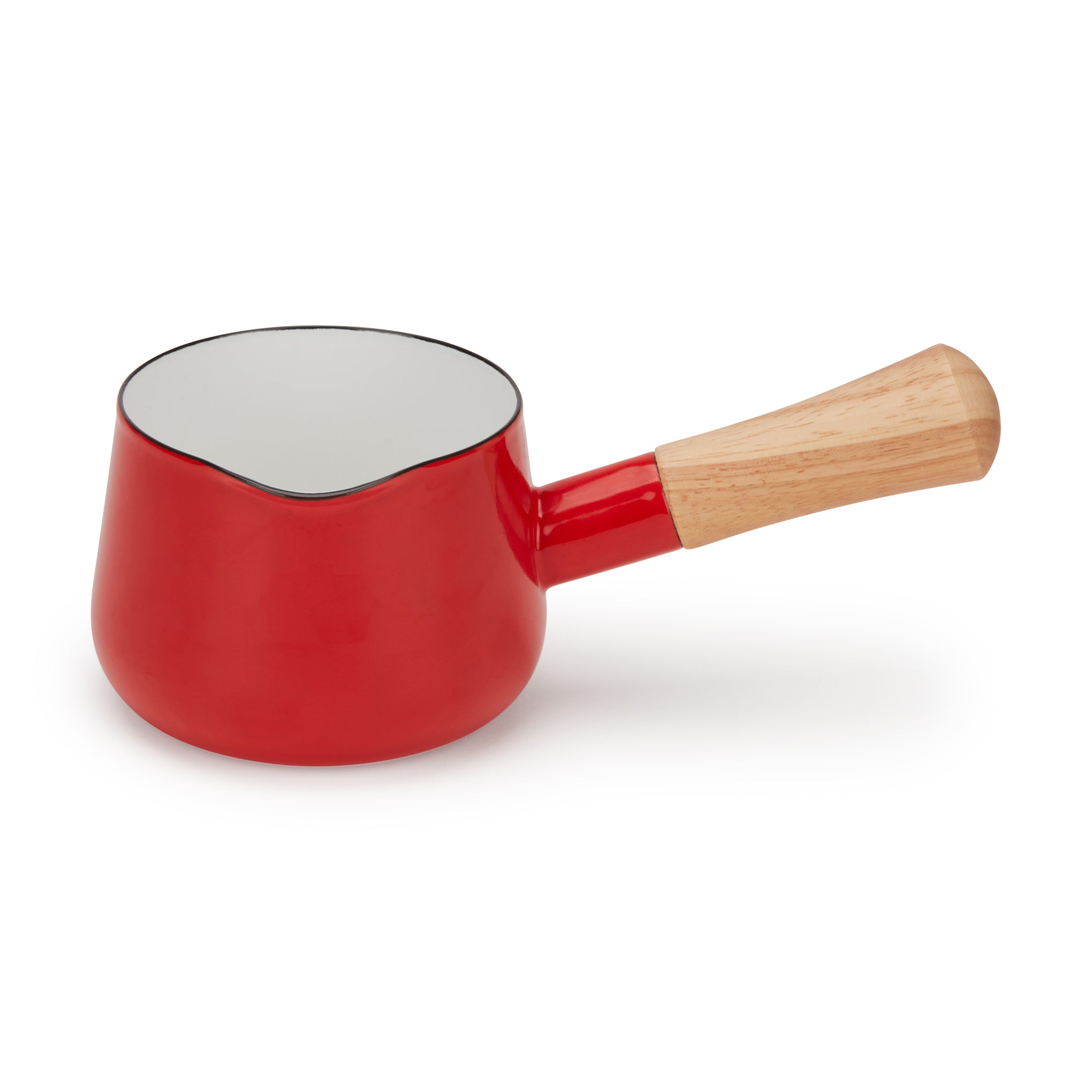 MoMA Porcelain Enamel Milk Pan - Red Induction Safe Cookware