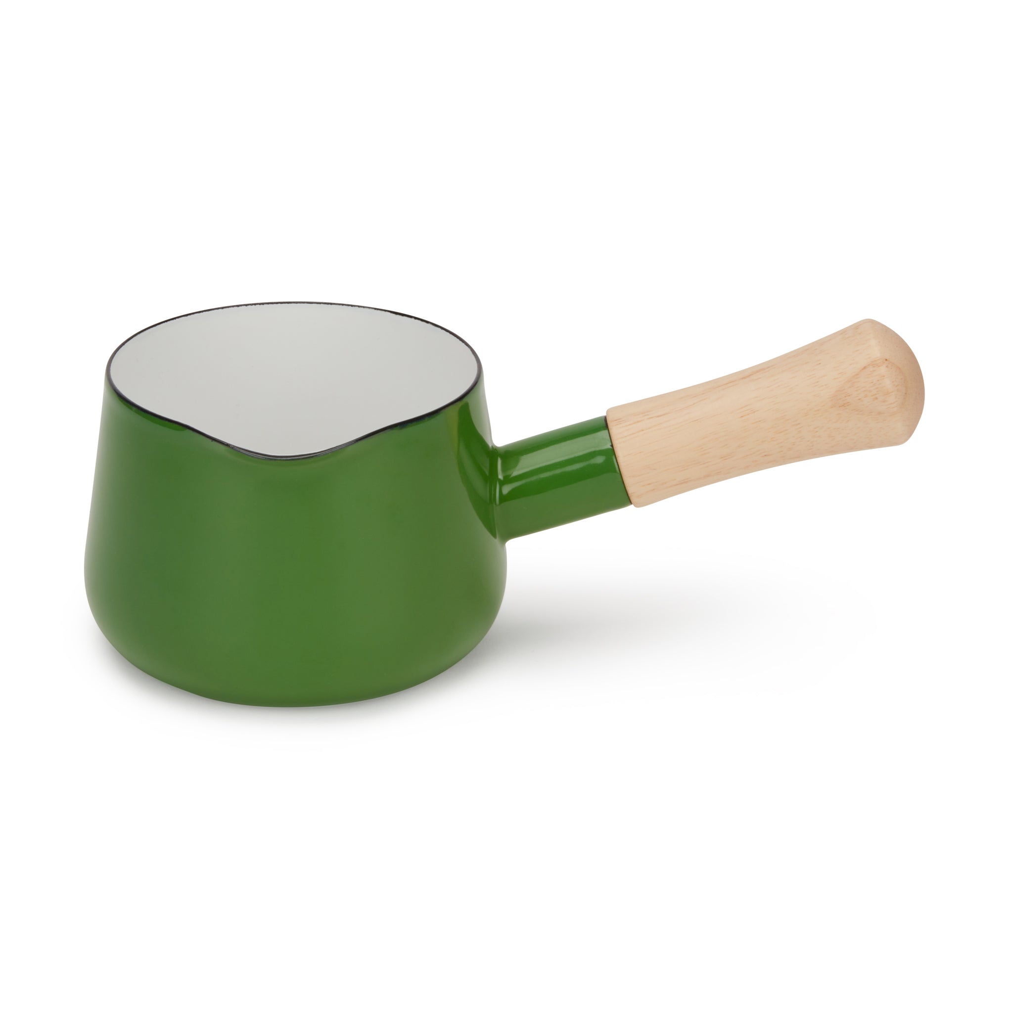 MoMA Green Porcelain Enamel Milk Pan for Induction Stovetops