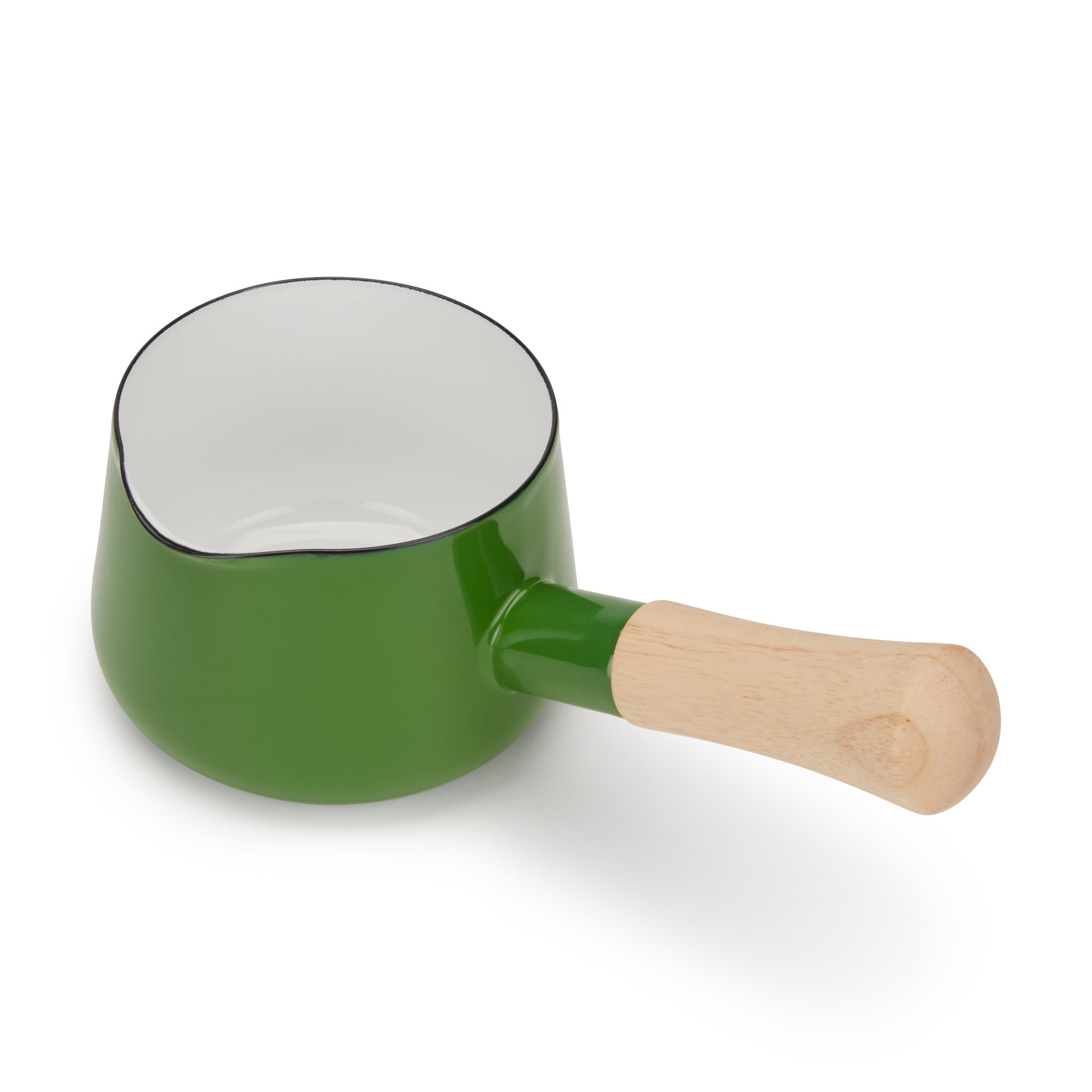 MoMA Green Porcelain Enamel Milk Pan for Induction Stovetops