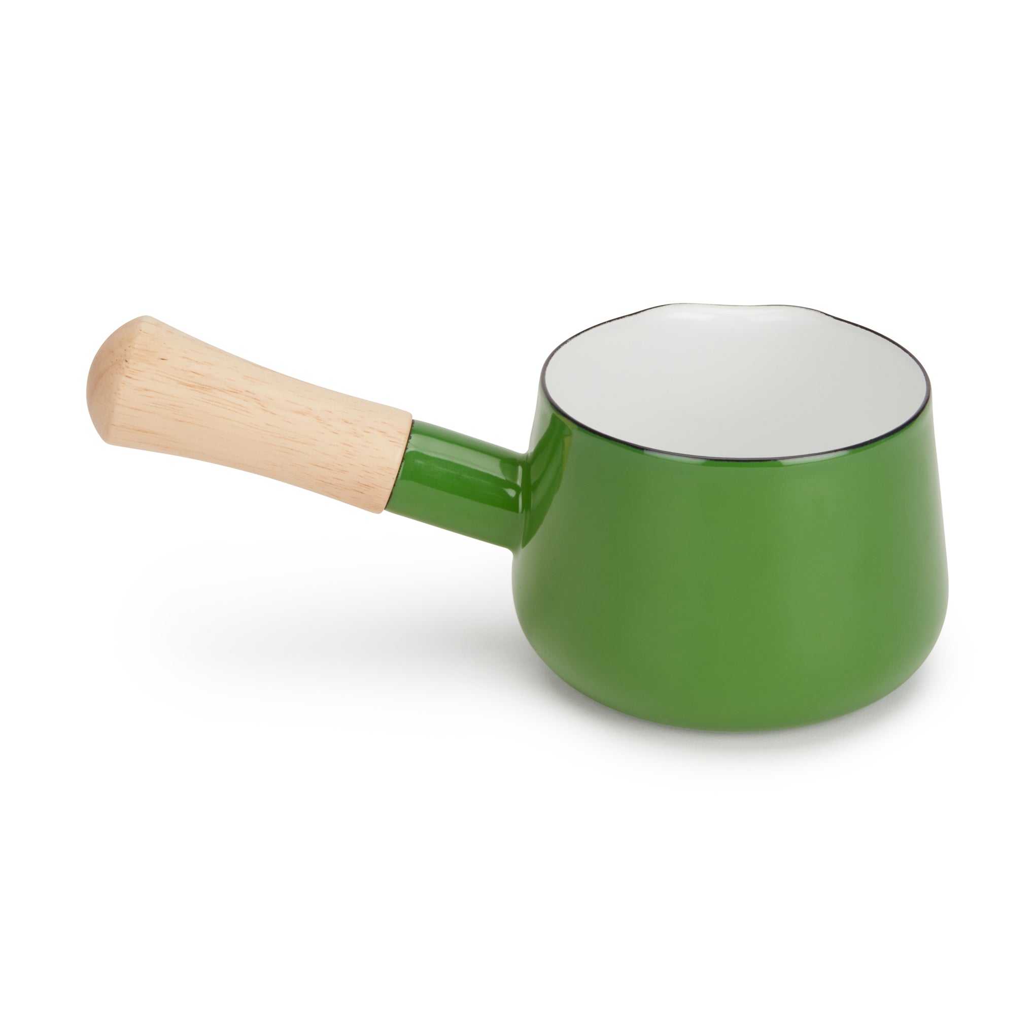 MoMA Green Porcelain Enamel Milk Pan for Induction Stovetops