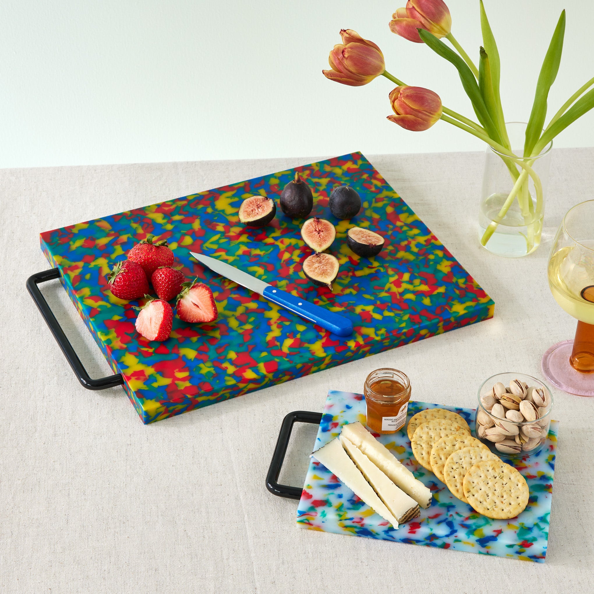 Fredericks & Mae Confetti Plastic Cutting Board for Cheese & Charcuterie