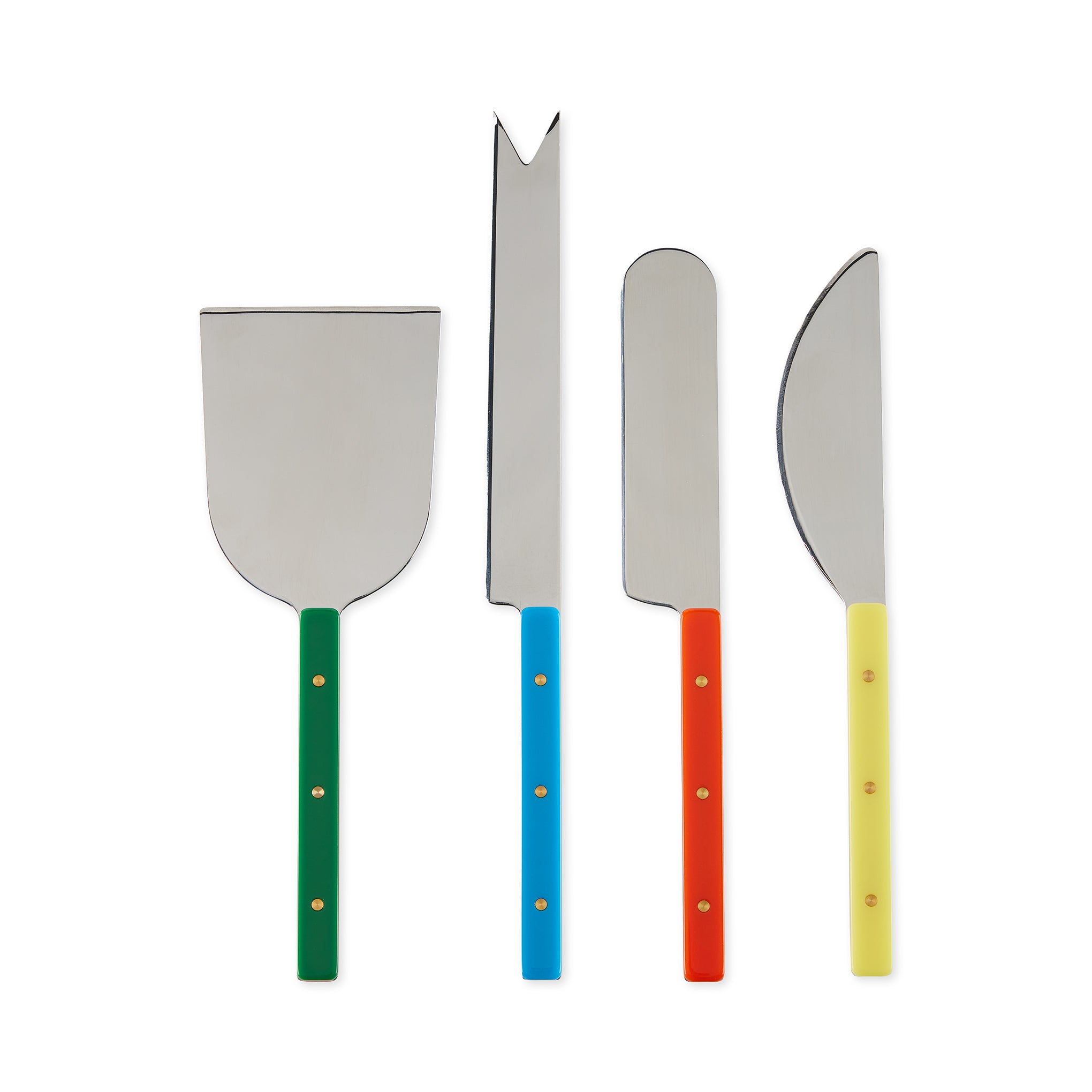 MoMA Color Block Cheese Knife Set - 4 Stainless Steel Knives