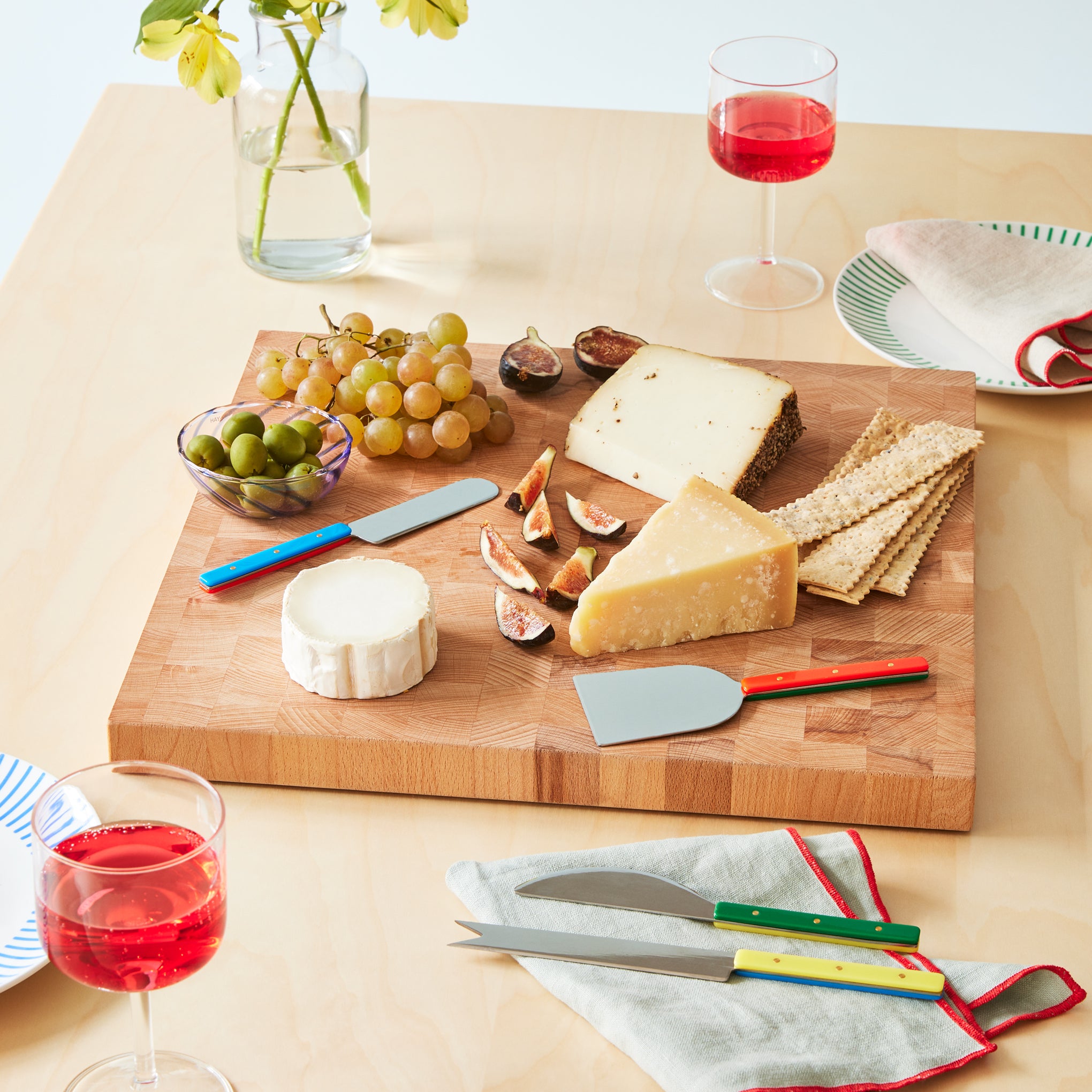 MoMA Color Block Cheese Knife Set - 4 Stainless Steel Knives