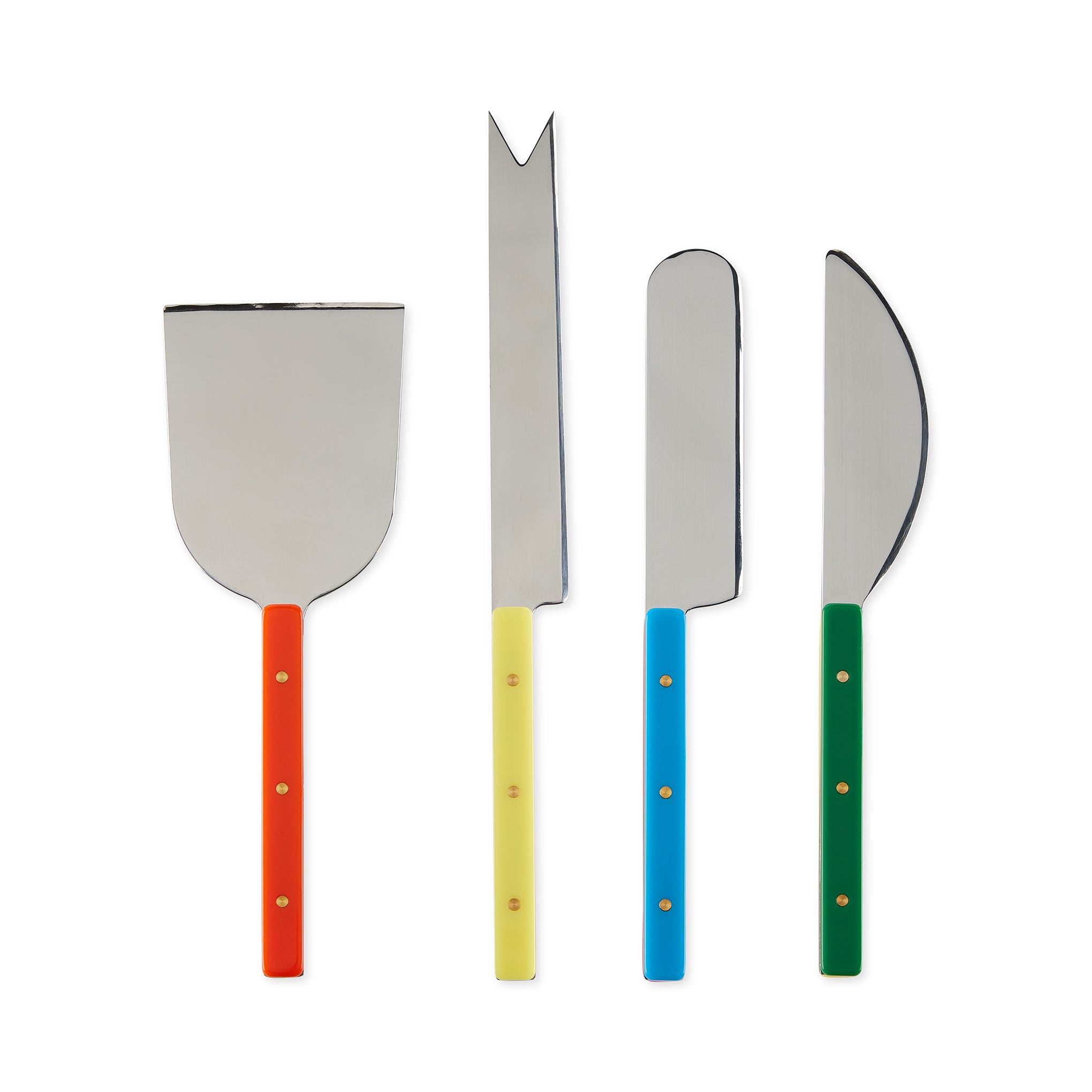 MoMA Color Block Cheese Knife Set - 4 Stainless Steel Knives