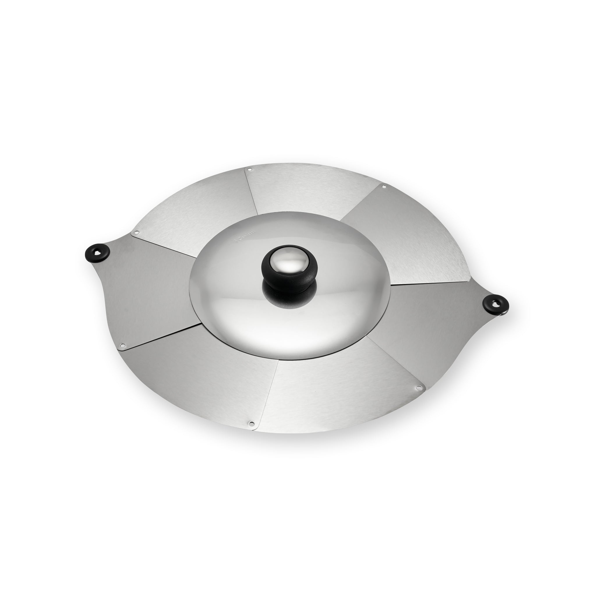 MoMA Adjustable Stainless Steel Pot Lid – Expands 8.5 to 16” – Dishwasher Safe
