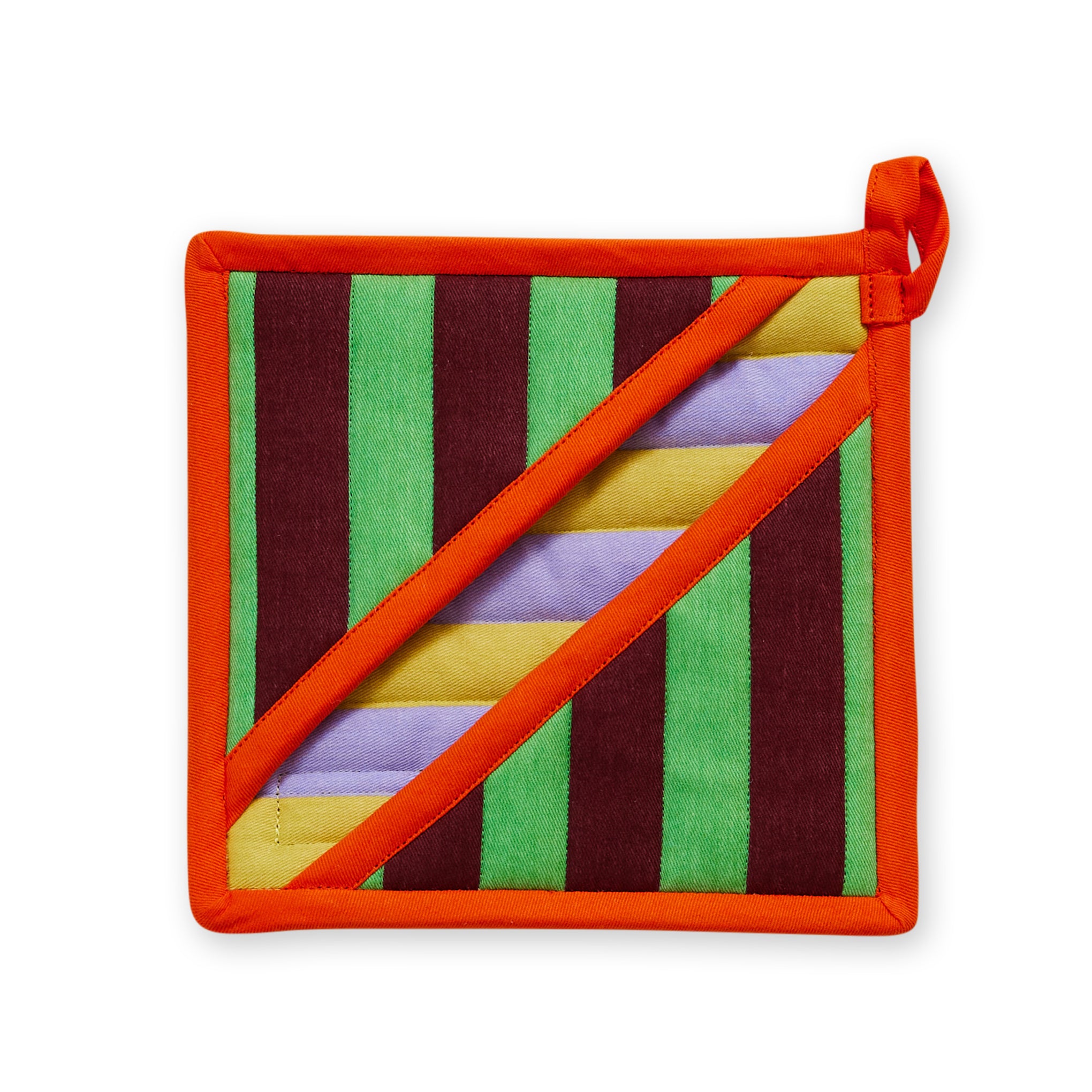 Dusen Dusen Striped Cotton Potholder - Jalapeno Quilted Kitchen Essential