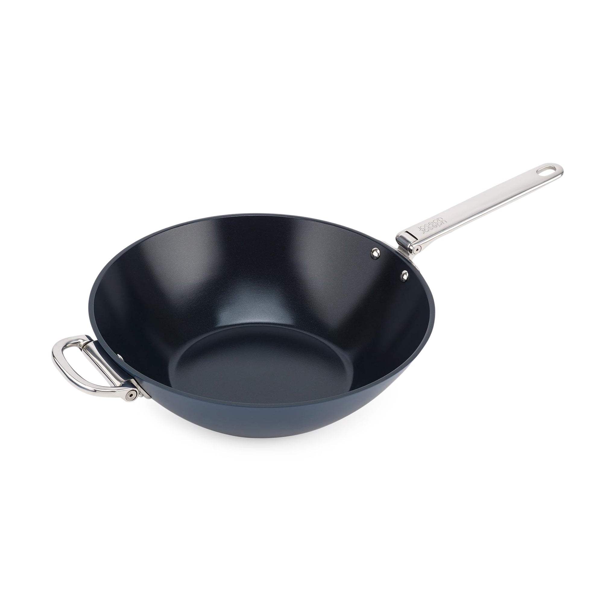 Foldable Non-Stick Ceramic Wok for Space-Saving Cooking