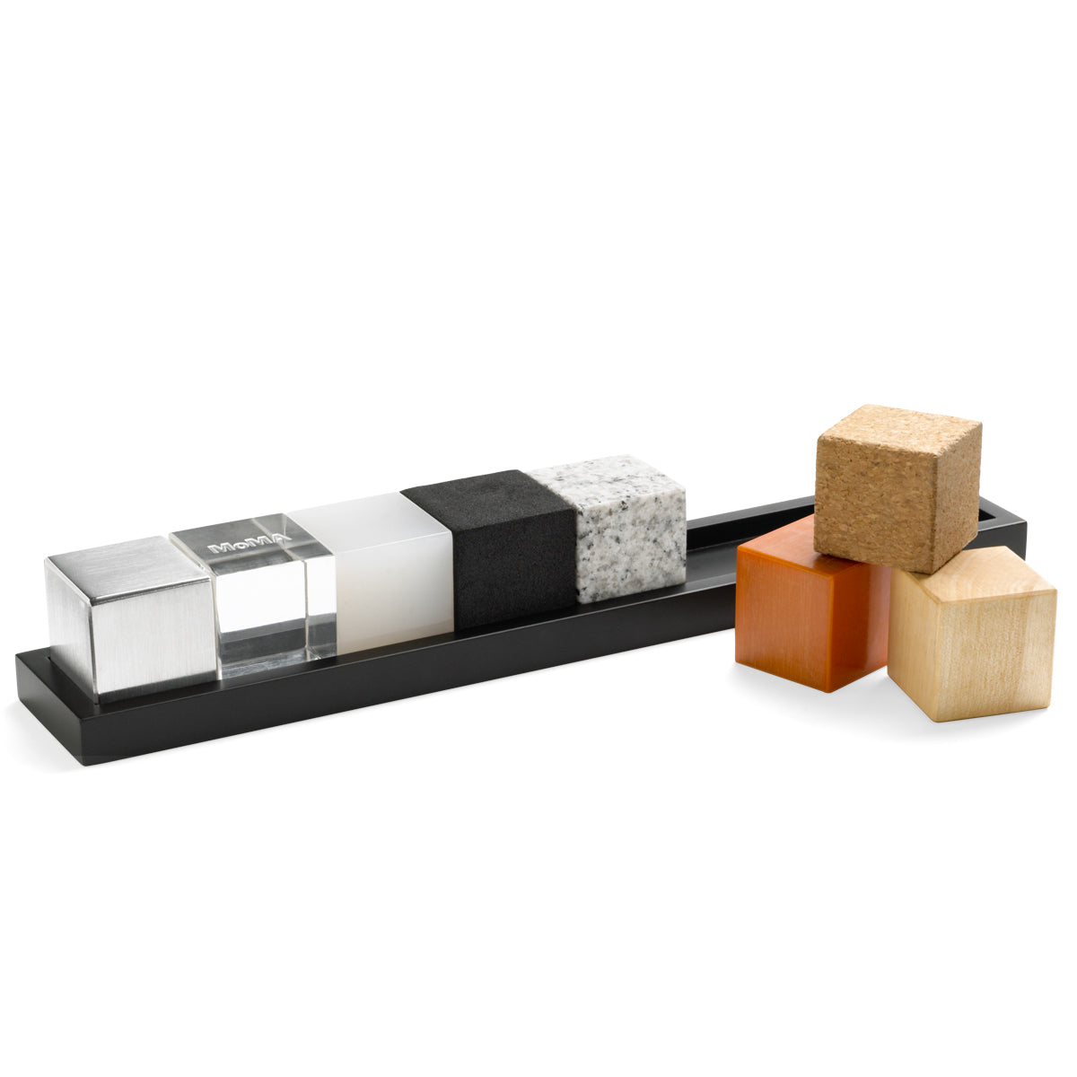 Architect's Cubes Set - 8 Natural & Composite Material Building Blocks