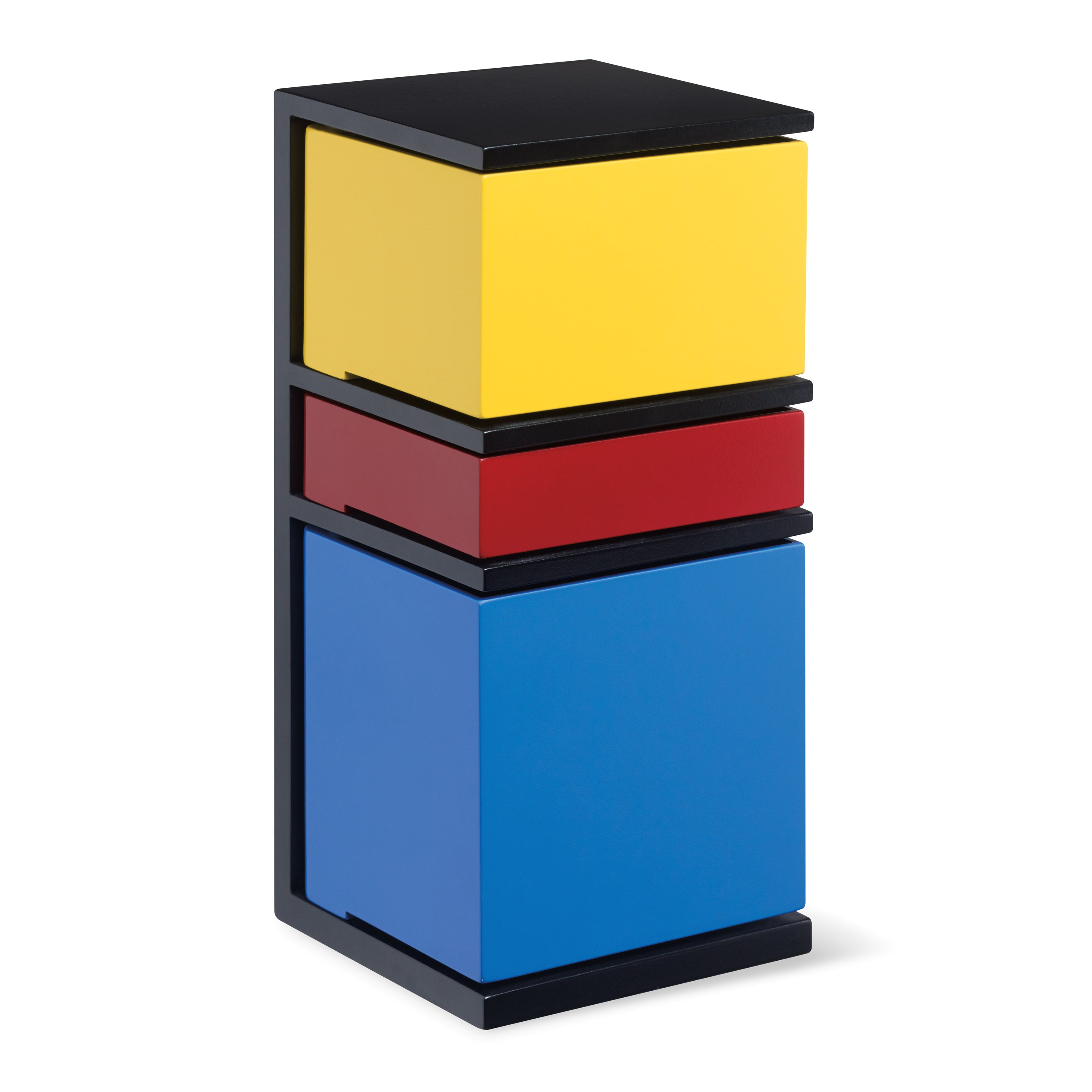 De Stijl Modern Geometric Storage Tower for Desktop