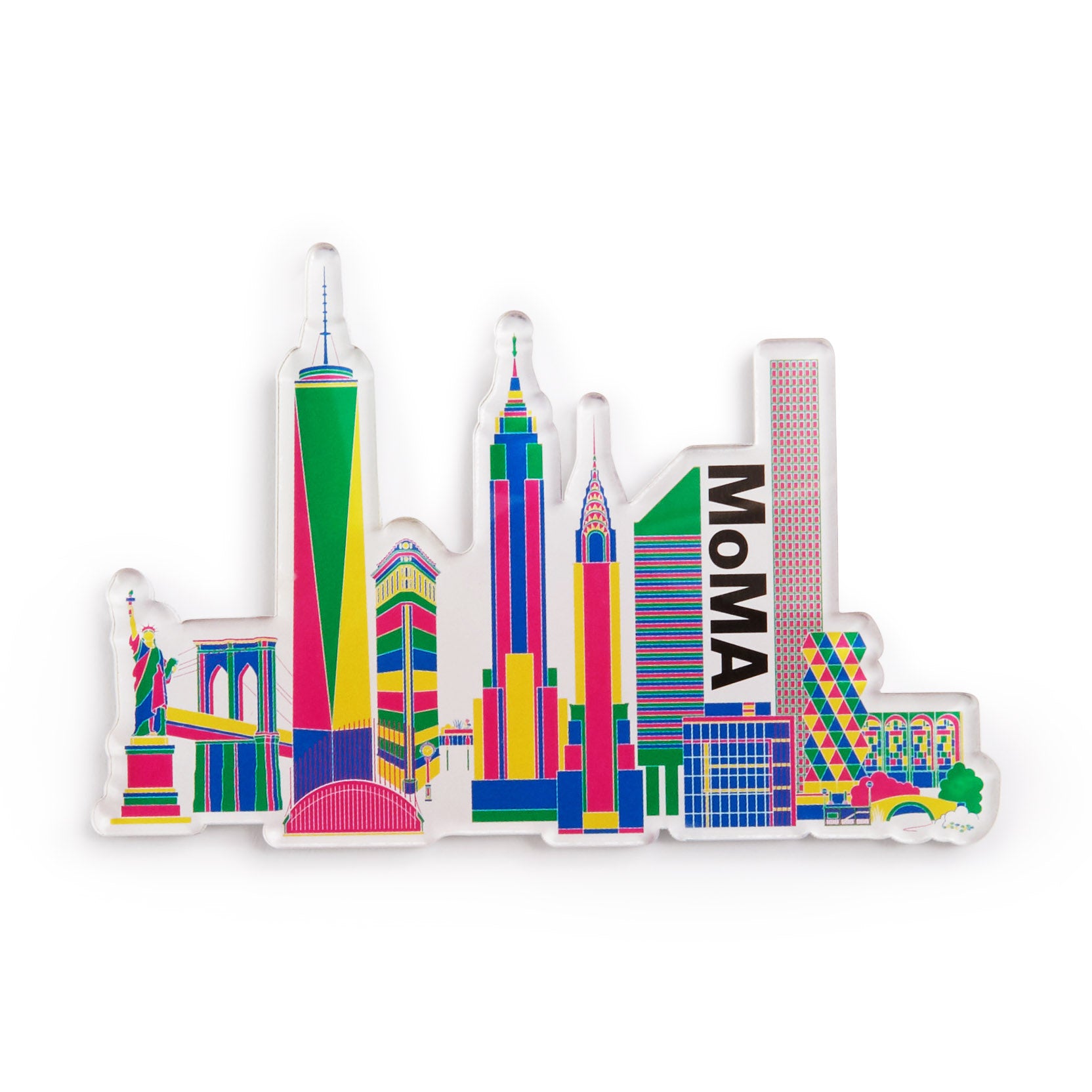 NYC Skyline Refrigerator Magnet with MoMA Logo