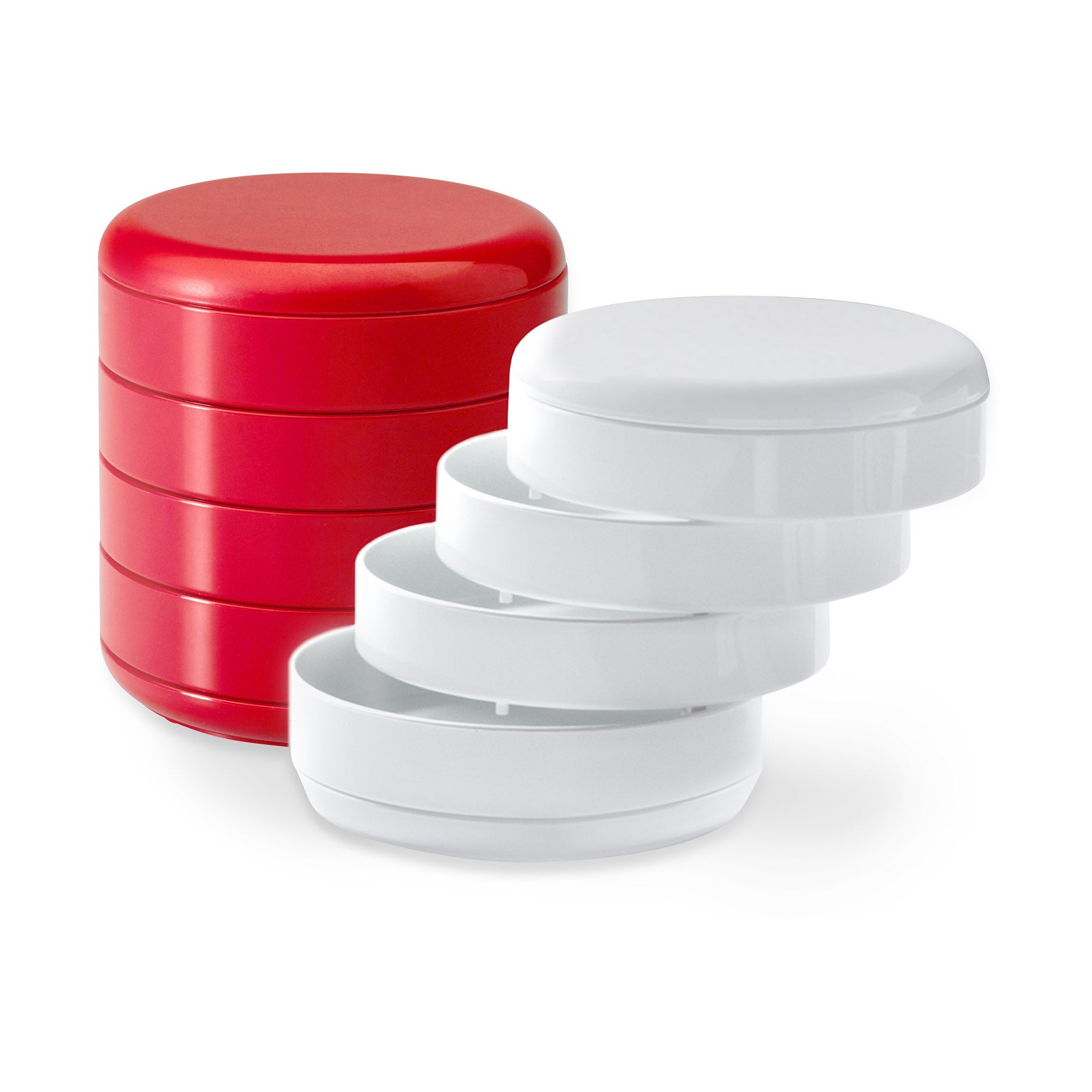 Rexite Multiplor Rotating Desk Organizer - White Storage Tray
