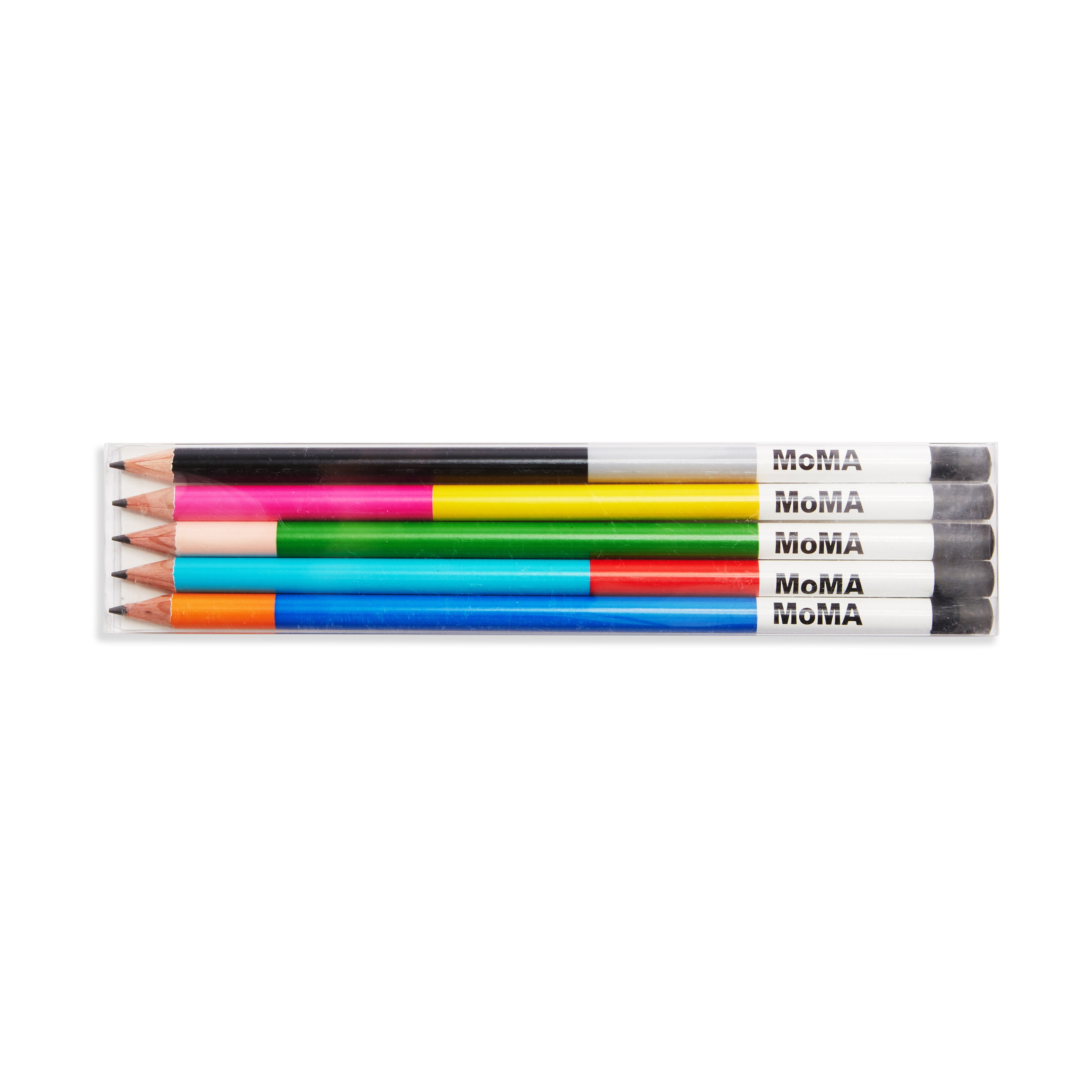 MoMA Logo Pencils Set of 5 - Designer Eraser-Free Pencils