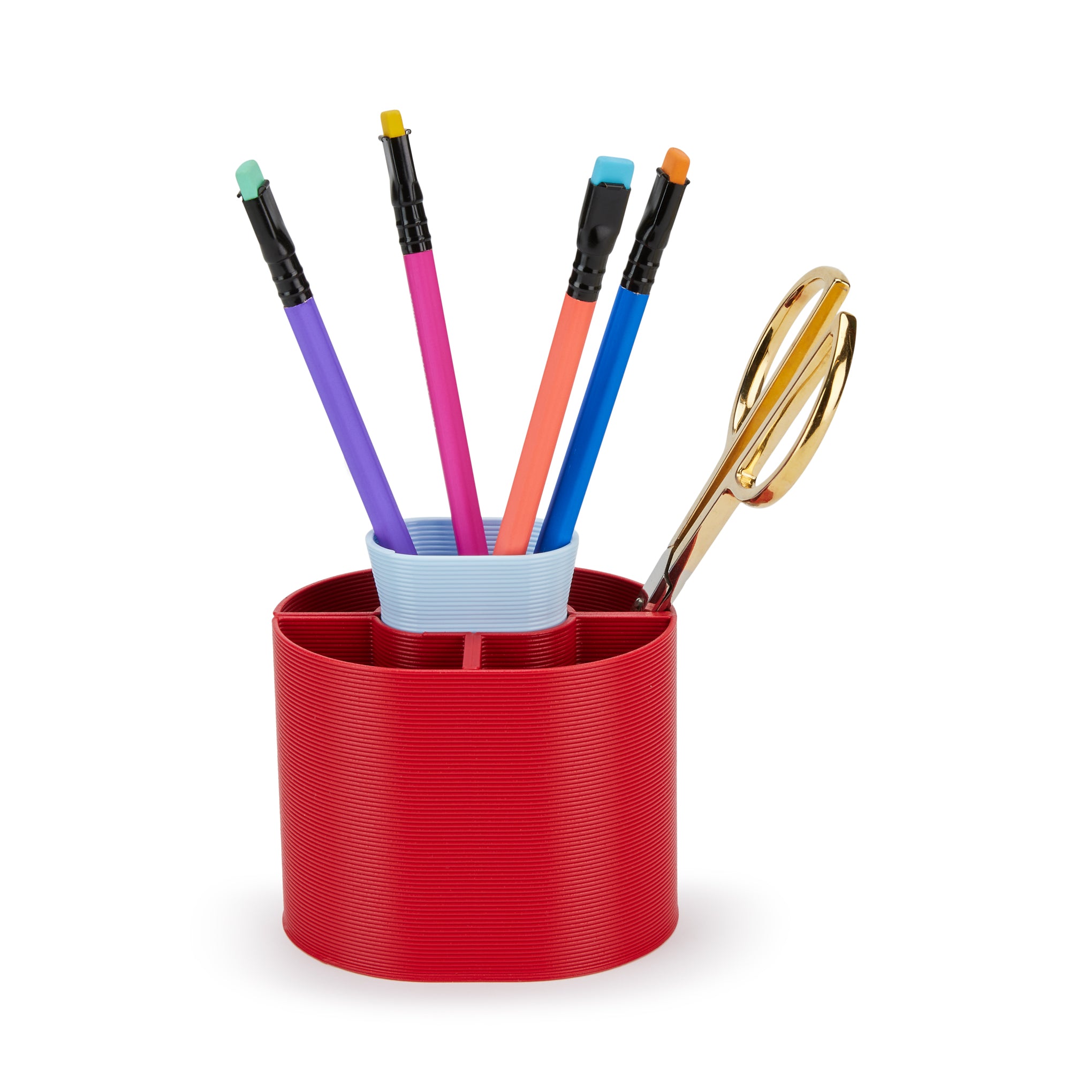 Henri Recycled Plastic 3D-Printed Pencil Cup | Eco-Friendly Desk Organizer
