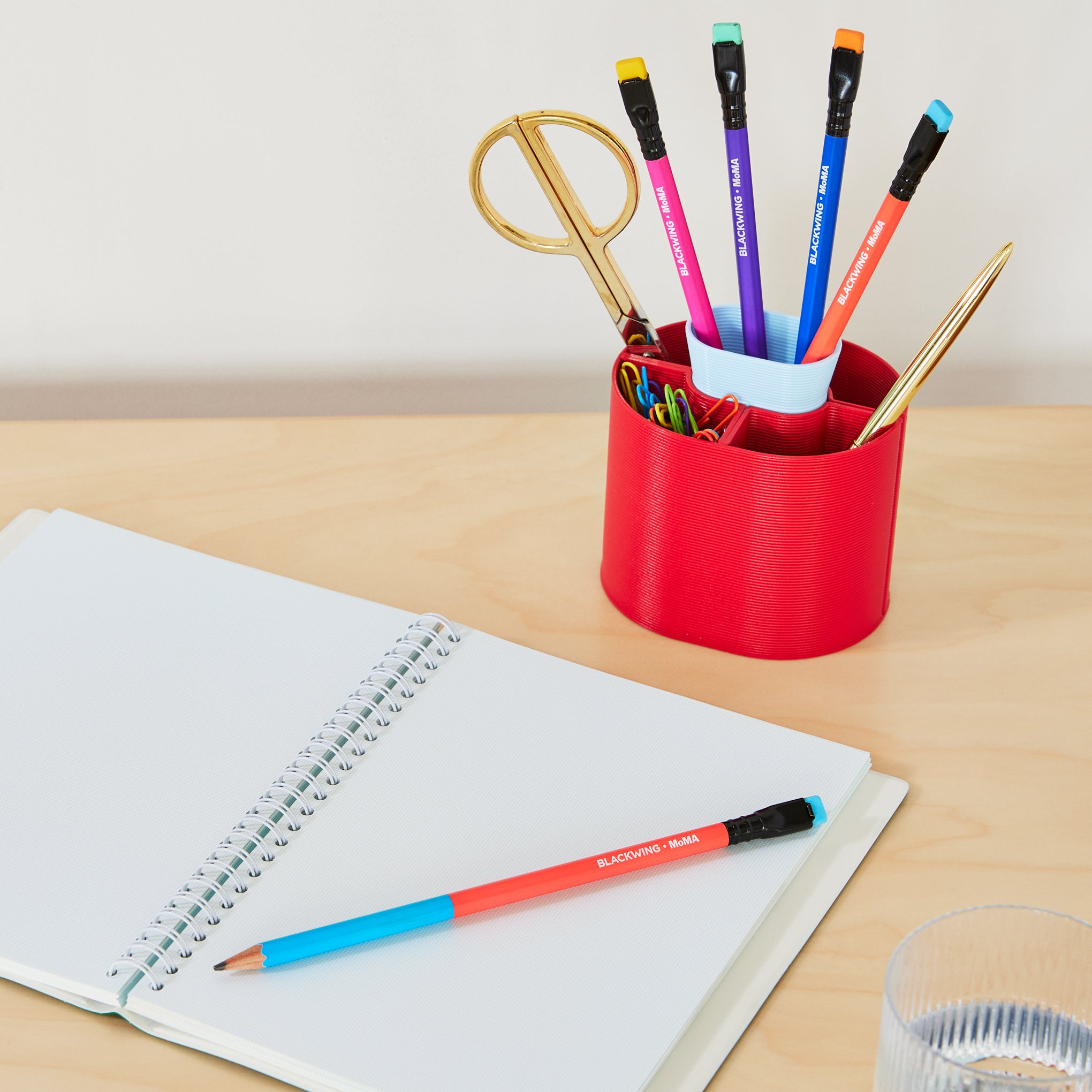 Henri Recycled Plastic 3D-Printed Pencil Cup | Eco-Friendly Desk Organizer