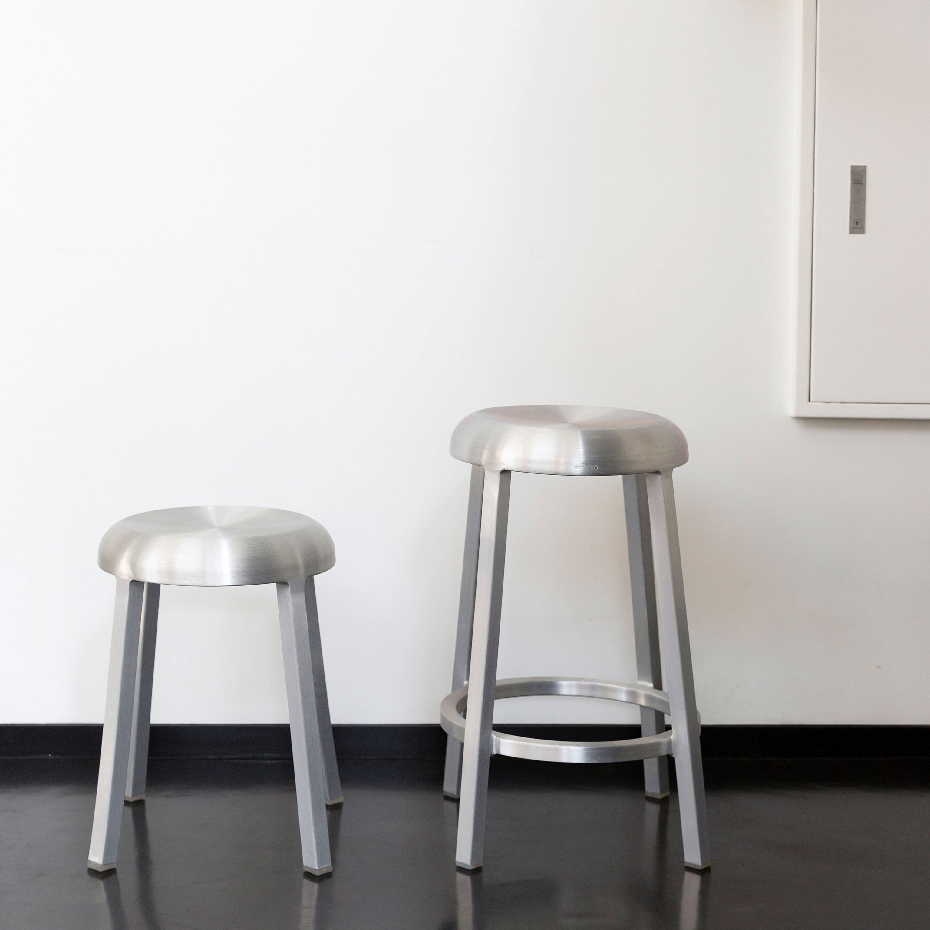 Emeco Za Stool - Recycled Aluminum Bar Stool, Coral Orange