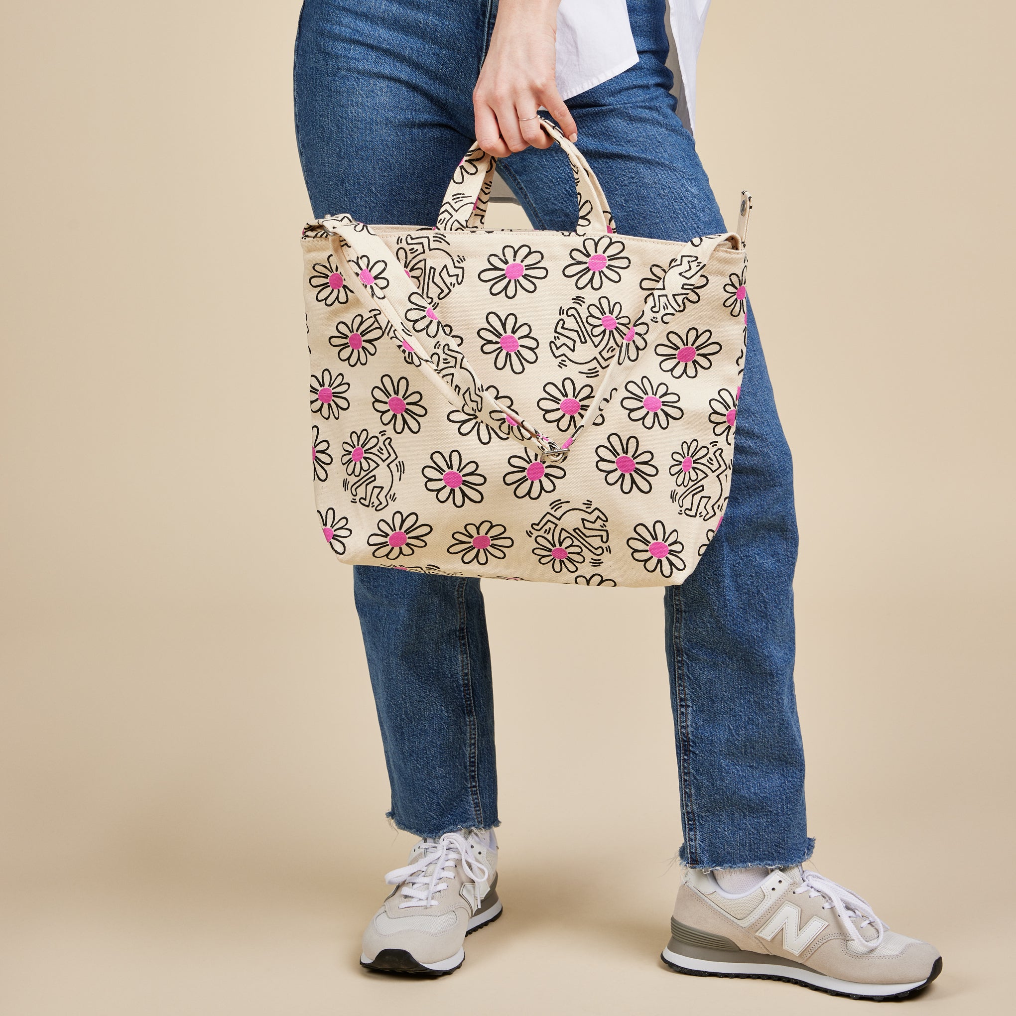 Keith Haring Recycled Cotton Zip Tote Bag | Baggu Duck Bag