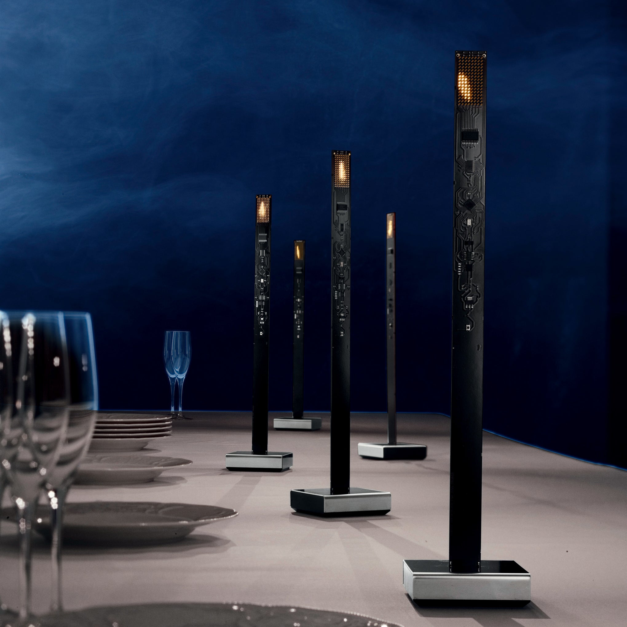 My New Flame LED Flickering Lamp - Portable Black Table Light