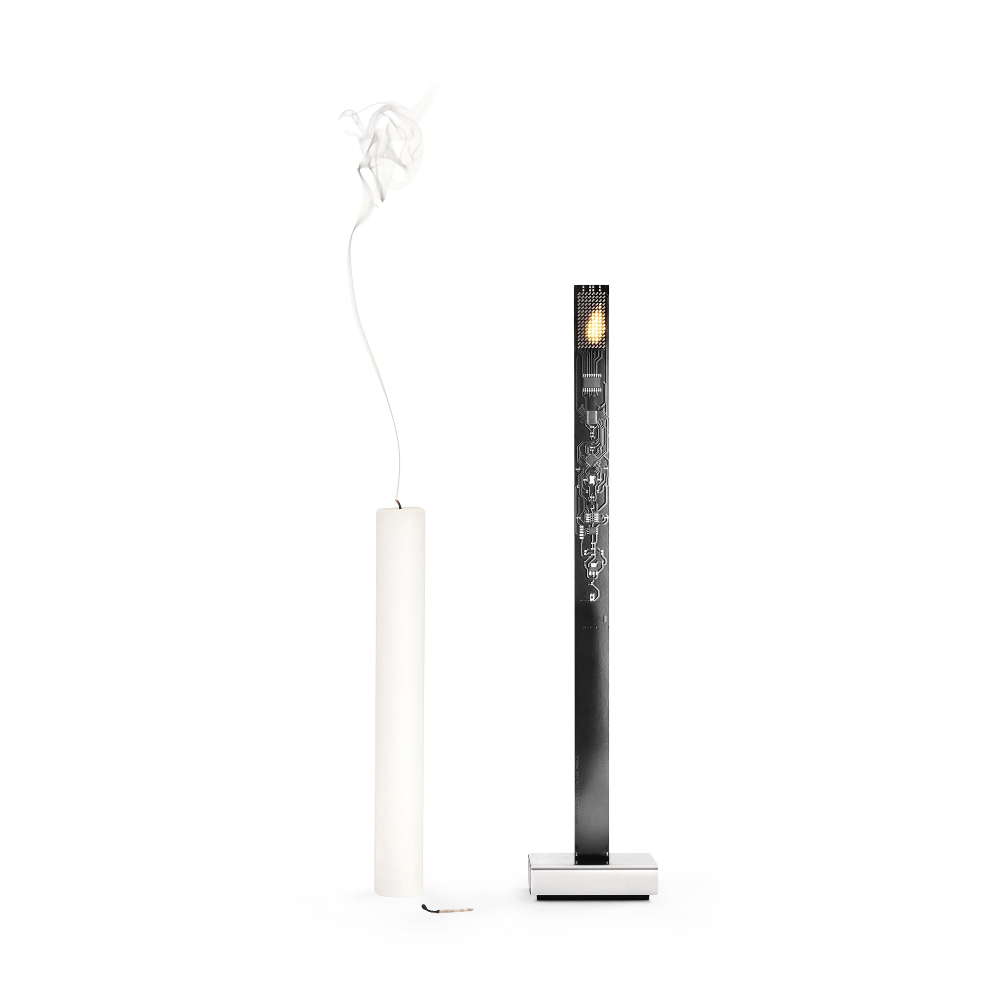My New Flame LED Flickering Lamp - Portable Black Table Light