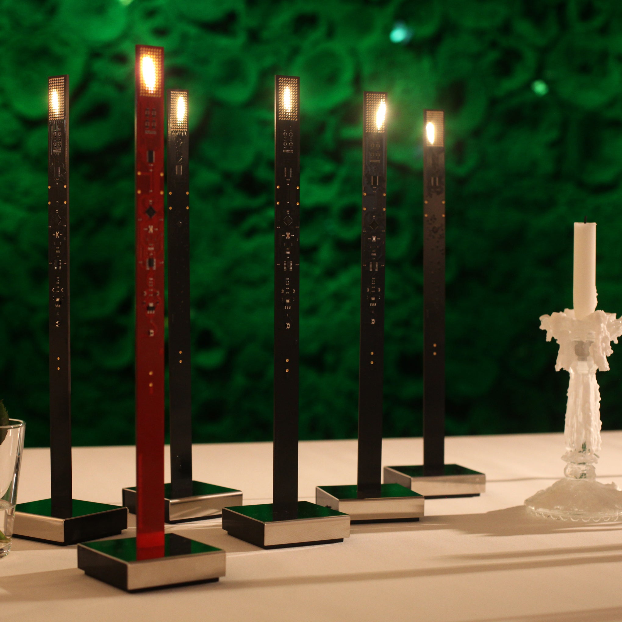 My New Flame LED Flickering Lamp - Portable Black Table Light