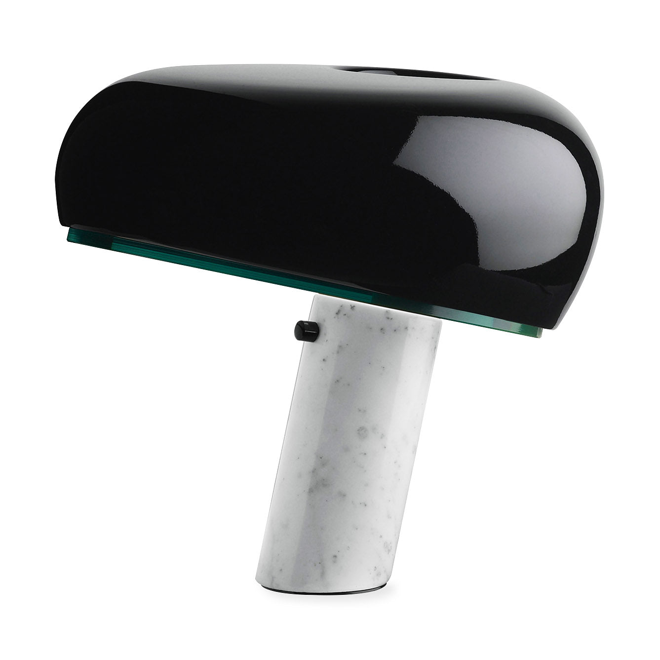 Flos Snoopy Orange Table Lamp with Dimmable Light & Marble Base
