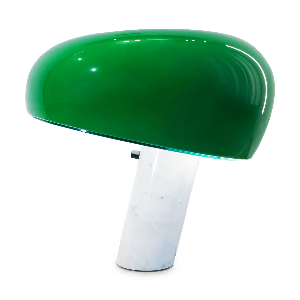 Flos Snoopy Green Table Lamp with Dimmable Light & Marble Base