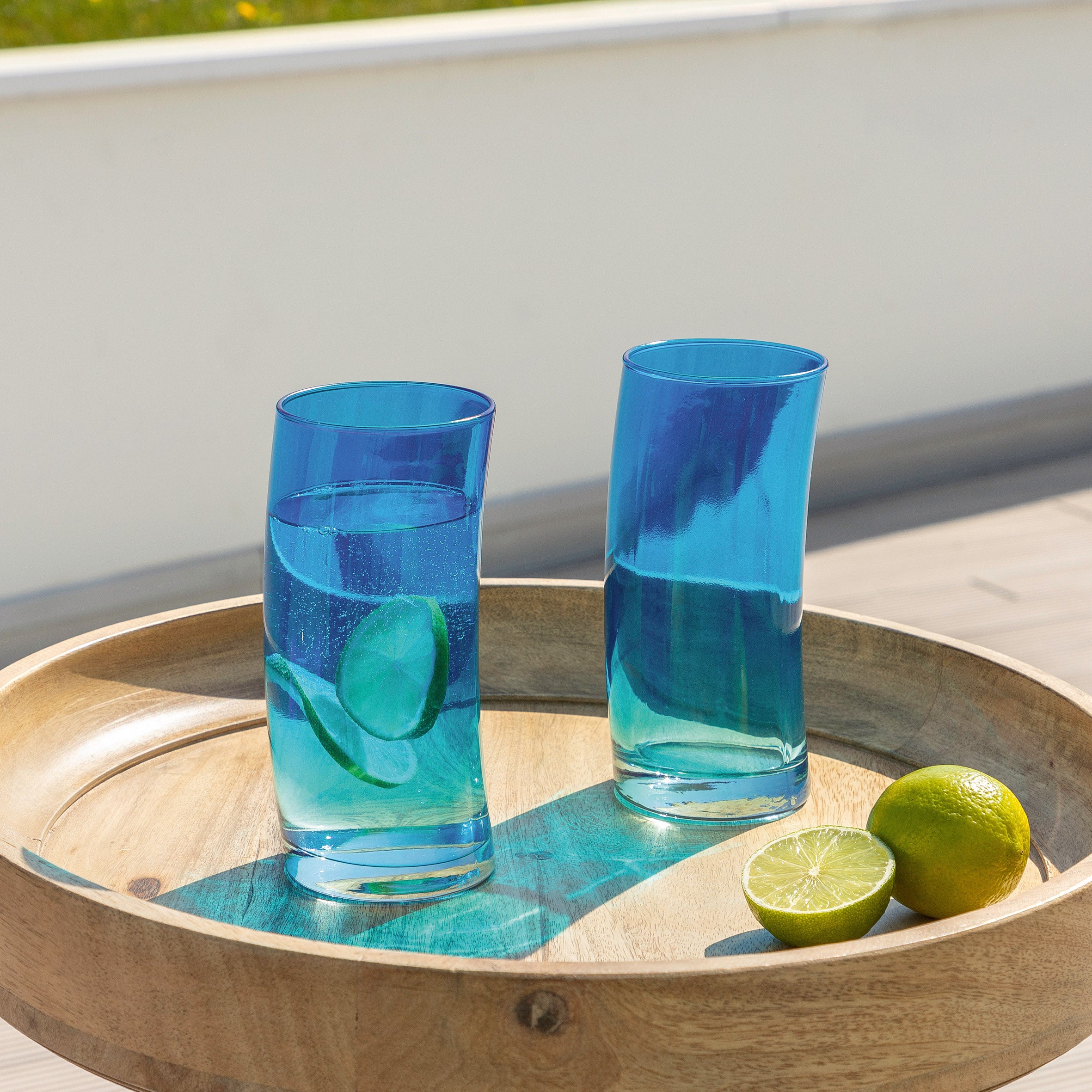 MoMA Swing Tumblers - Set of 6 Colorful Blown Glass Cups