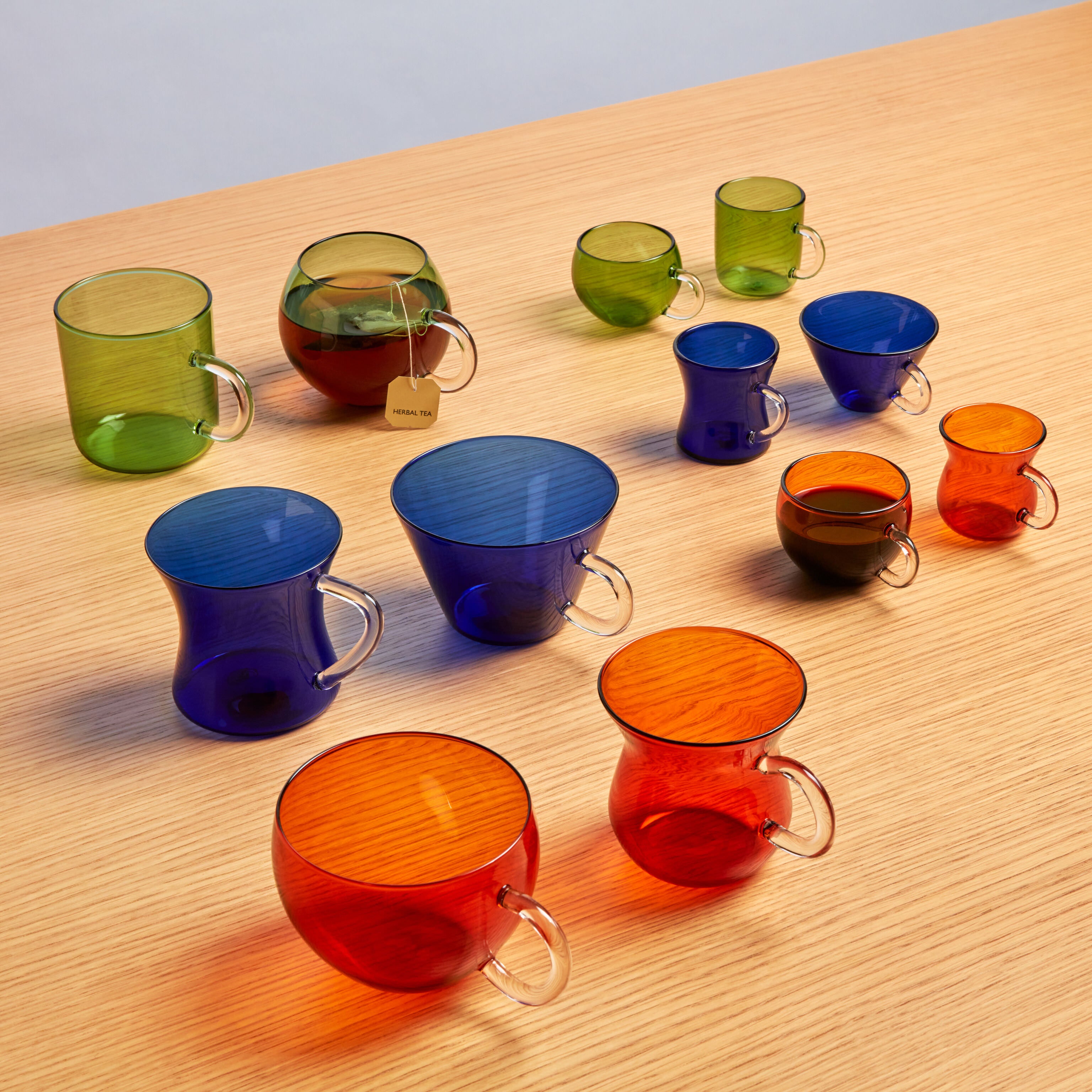 MoMA Hand-Blown Borosilicate Glass Tea Cups - Set of 6