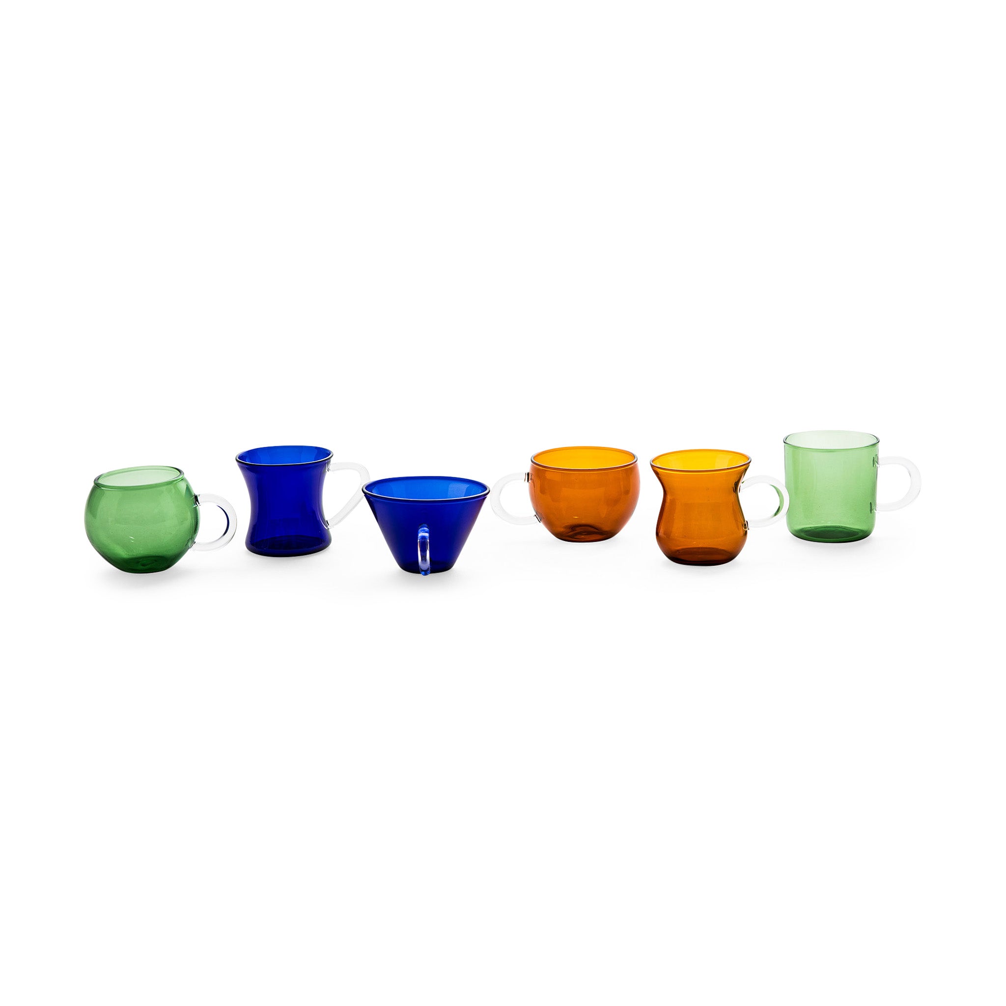Handcrafted Borosilicate Glass Tea Cups - Set of 6 - MoMA Exclusive