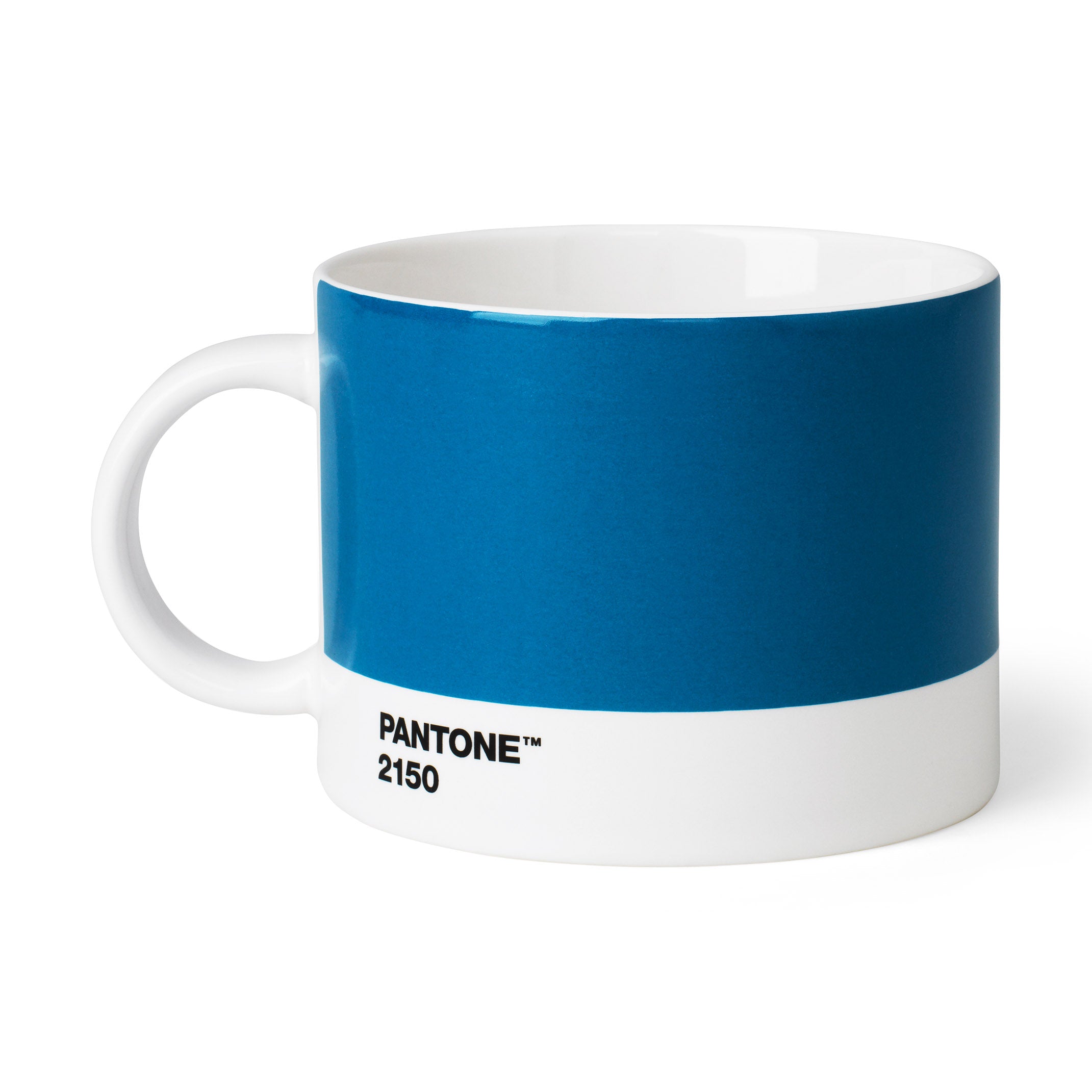 Pantone Blue Tea Cup - 16oz Fine China Wide Mug for Soups