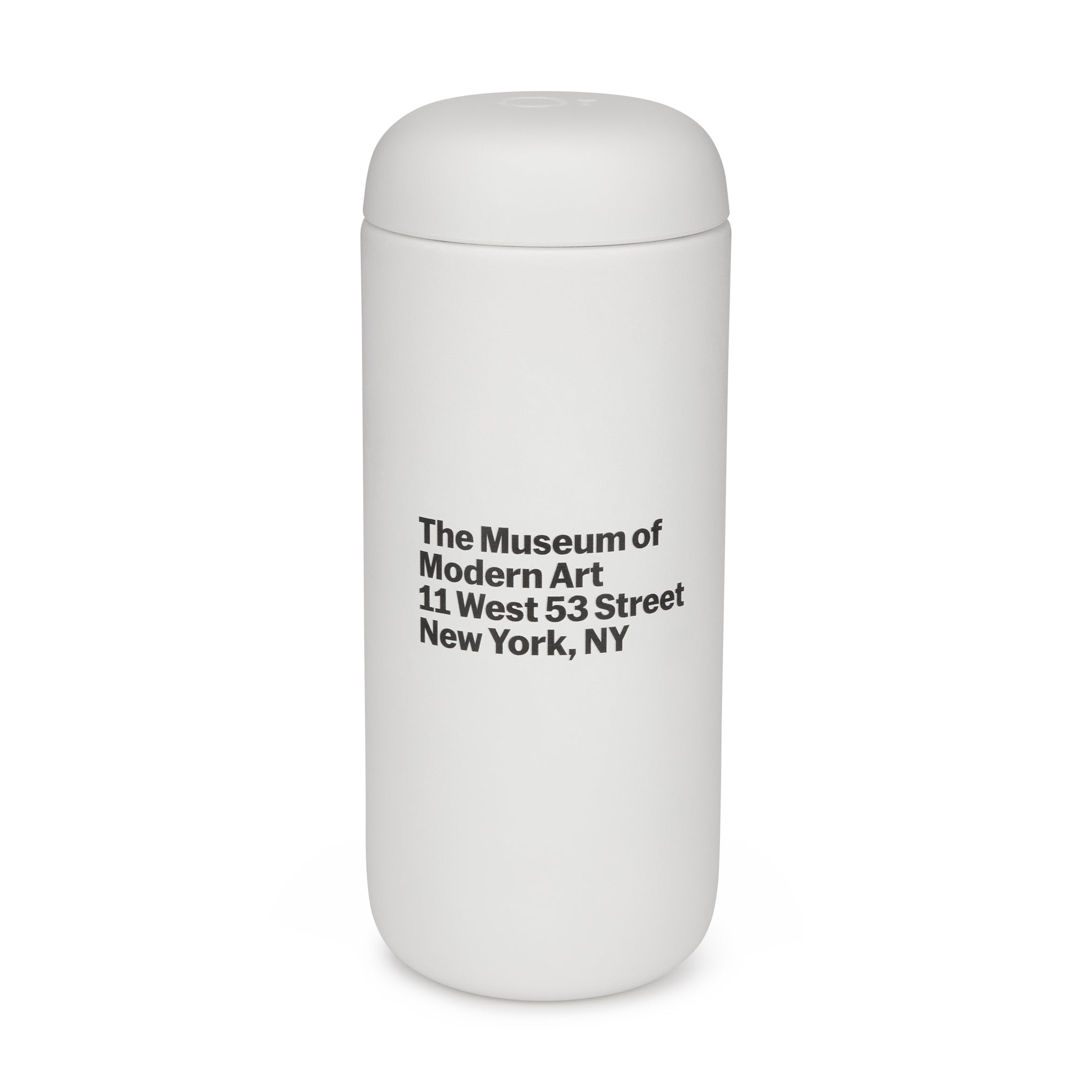 MoMA Stainless Steel Travel Mug - 16oz Insulated White Coffee Cup