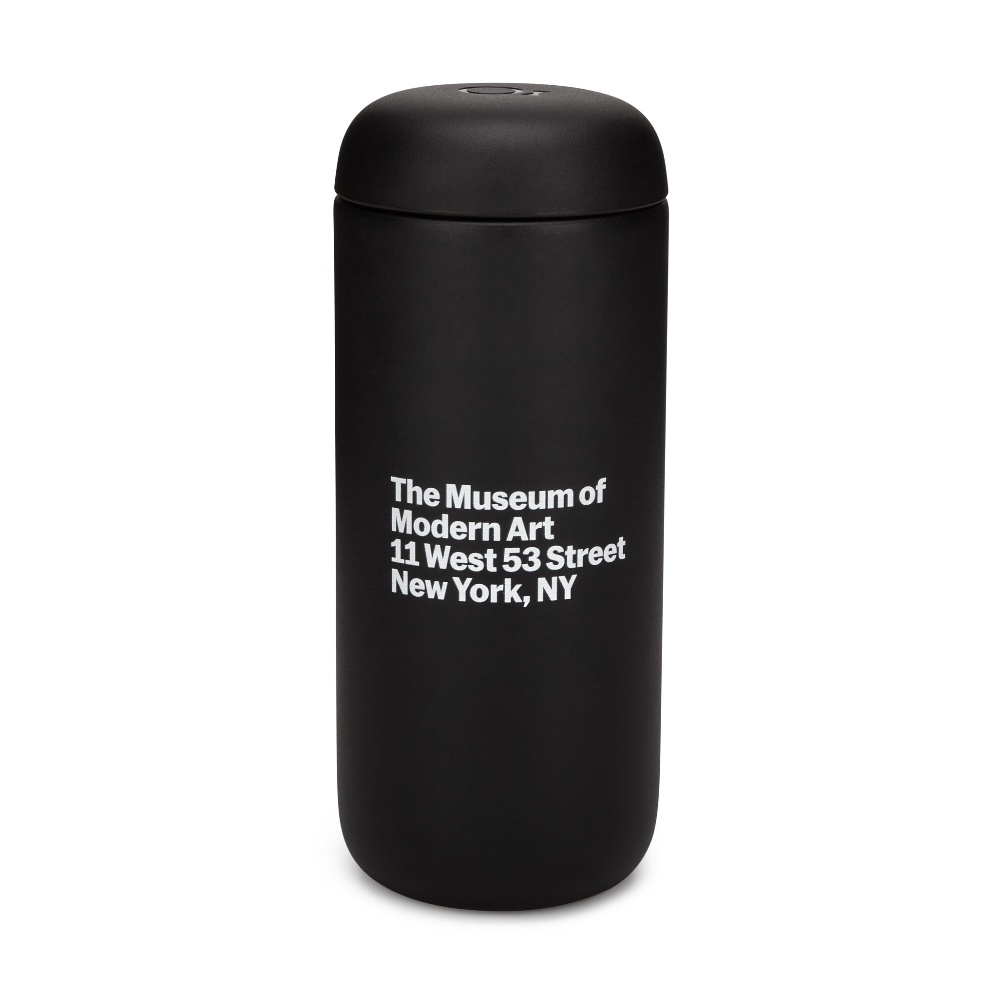 MoMA Insulated Travel Mug with Address Design - 16oz Black Stainless Steel