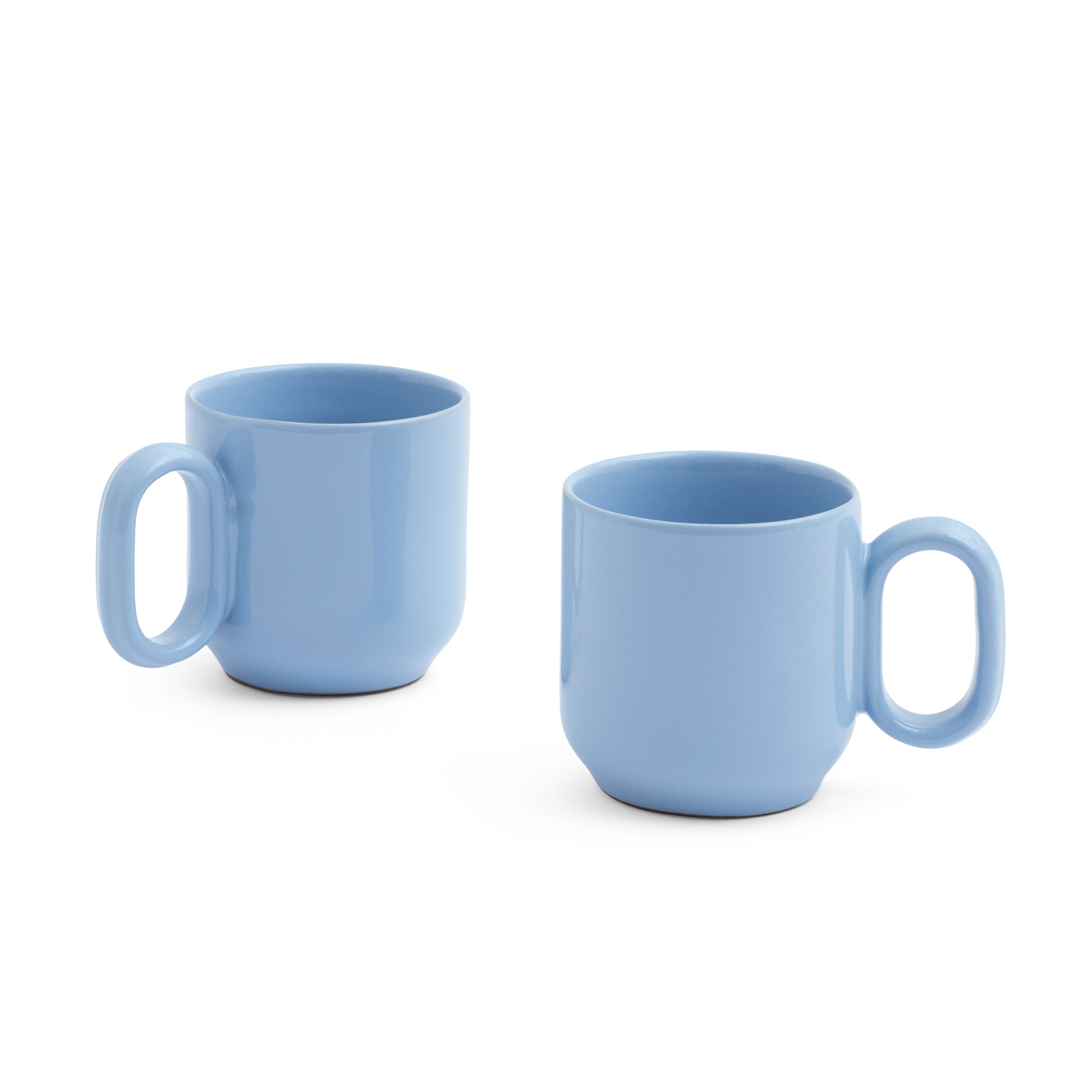 HAY Barro Mug Set of 2 - Light Blue Ceramic Coffee Cups