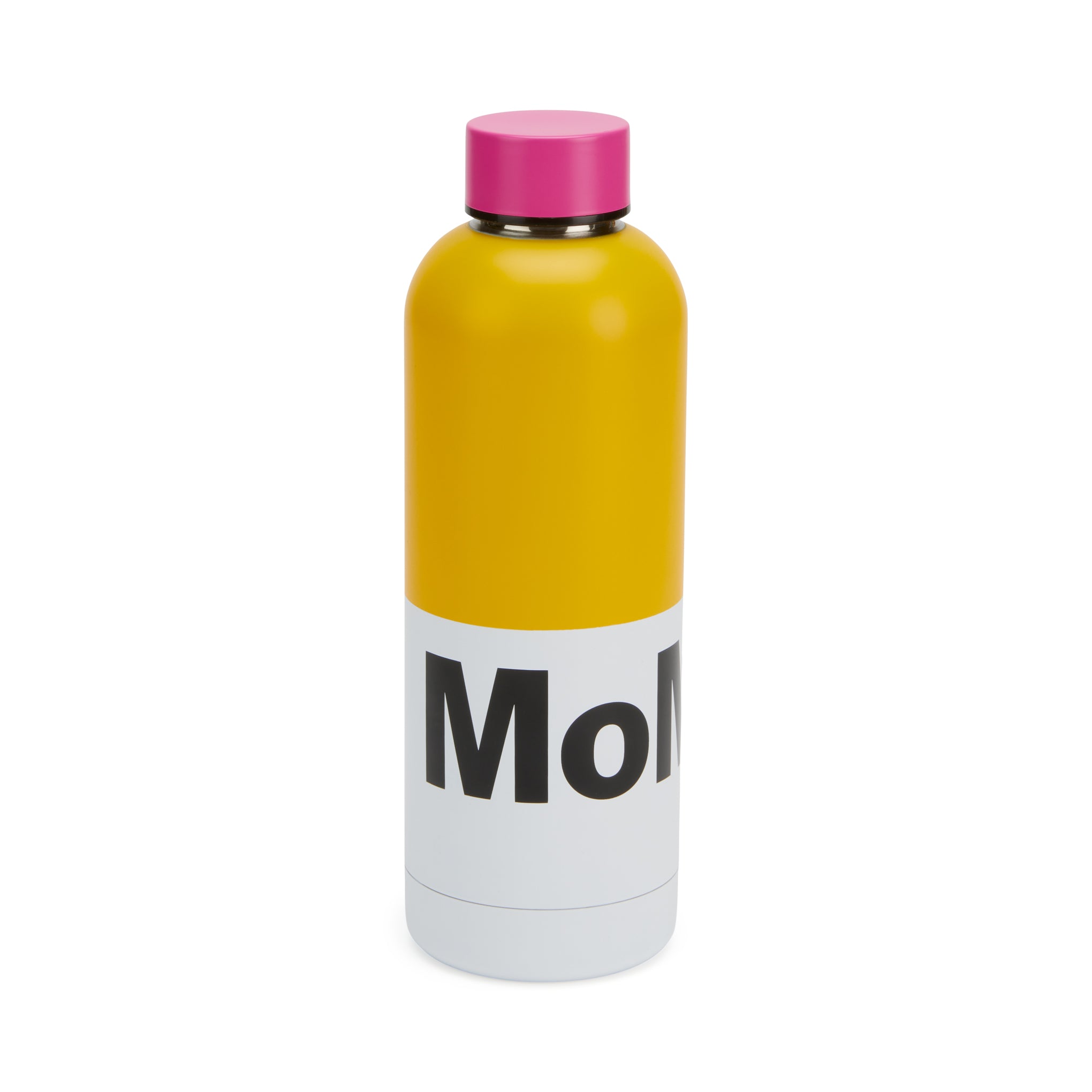 MoMA Stainless Steel Water Bottle - Pink & Yellow, 17oz, Insulated
