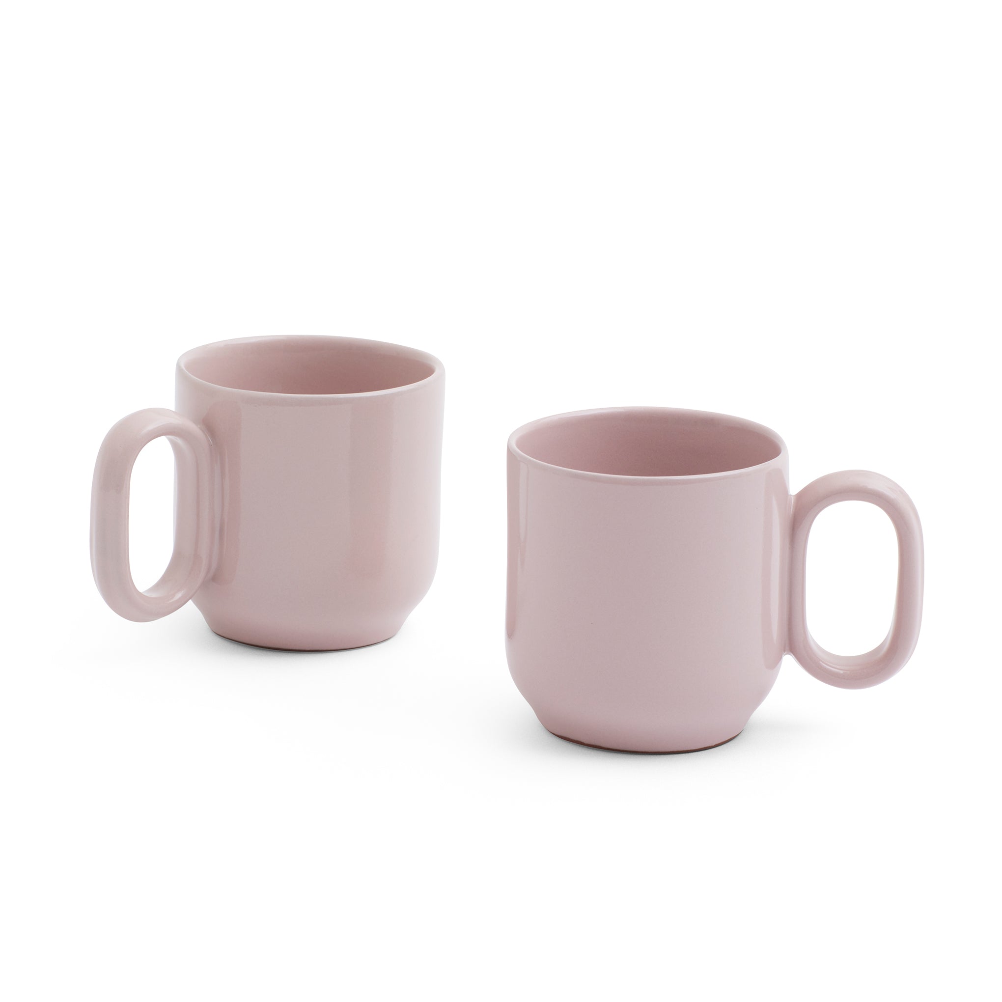 HAY Barro Pink Mug Set of 2 - Dishwasher-Safe Ceramic Cups